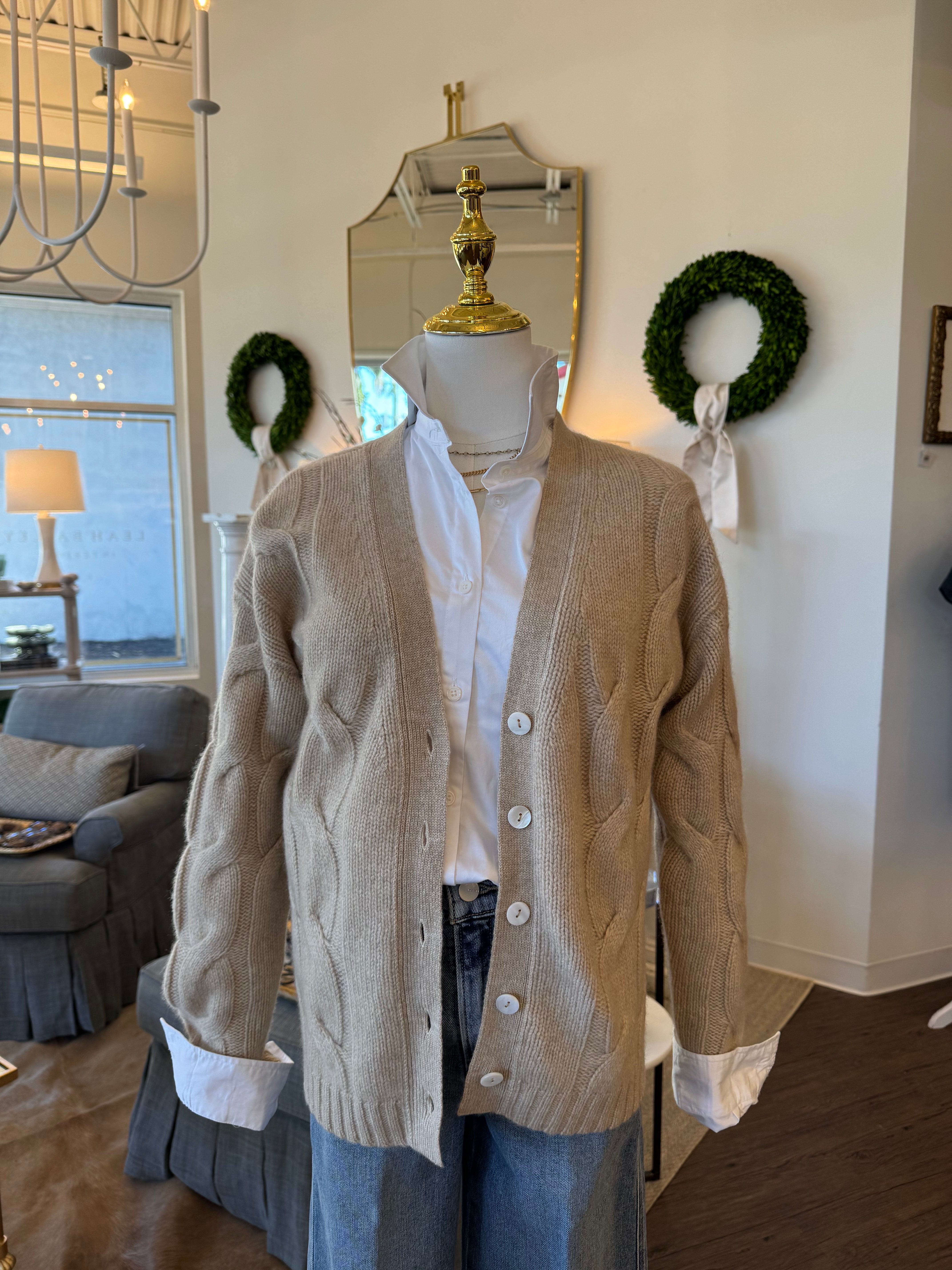 The Catherine Boxy Cable Cardi
