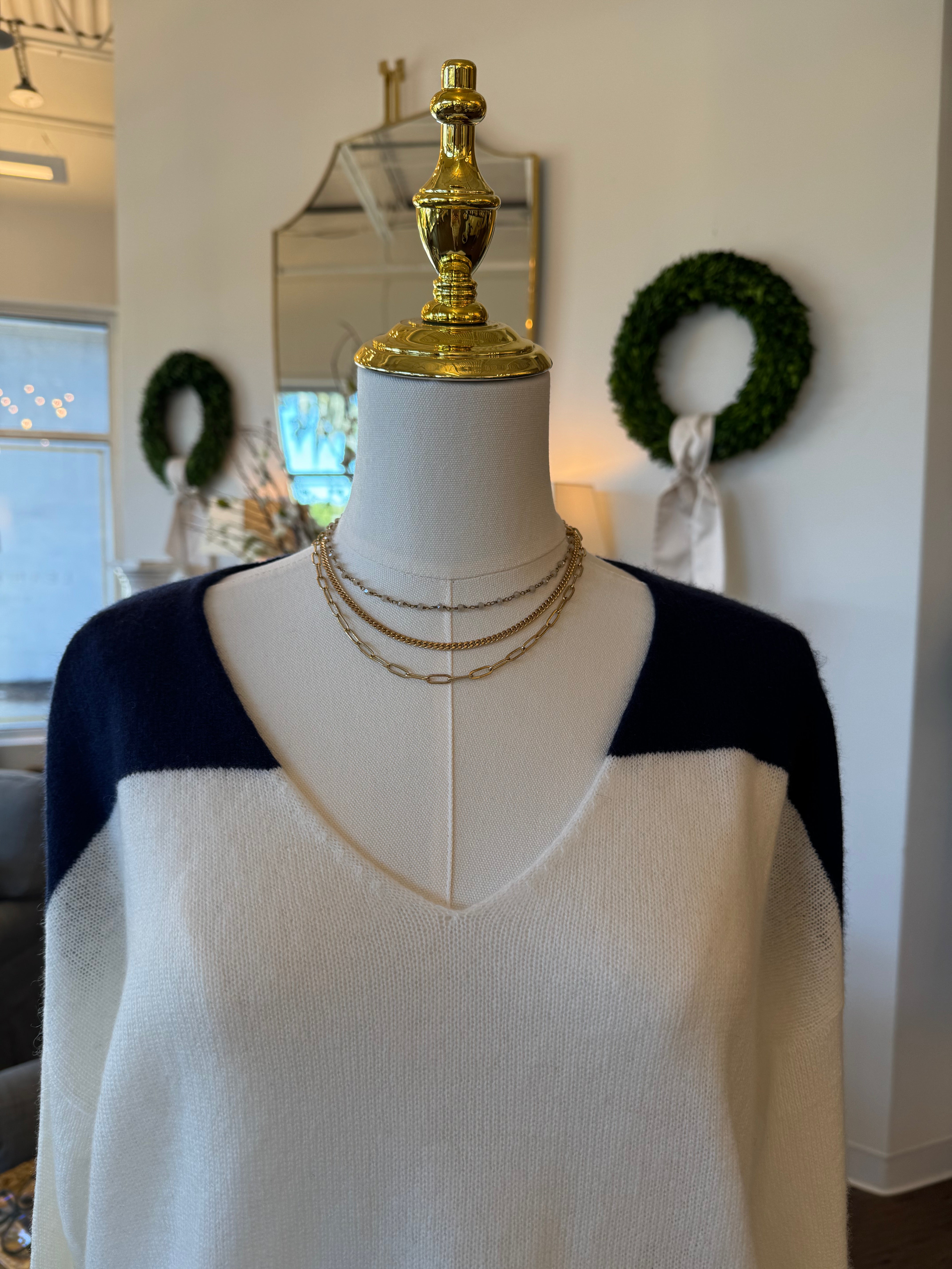 The Bluff Cashmere V-Neck Crew