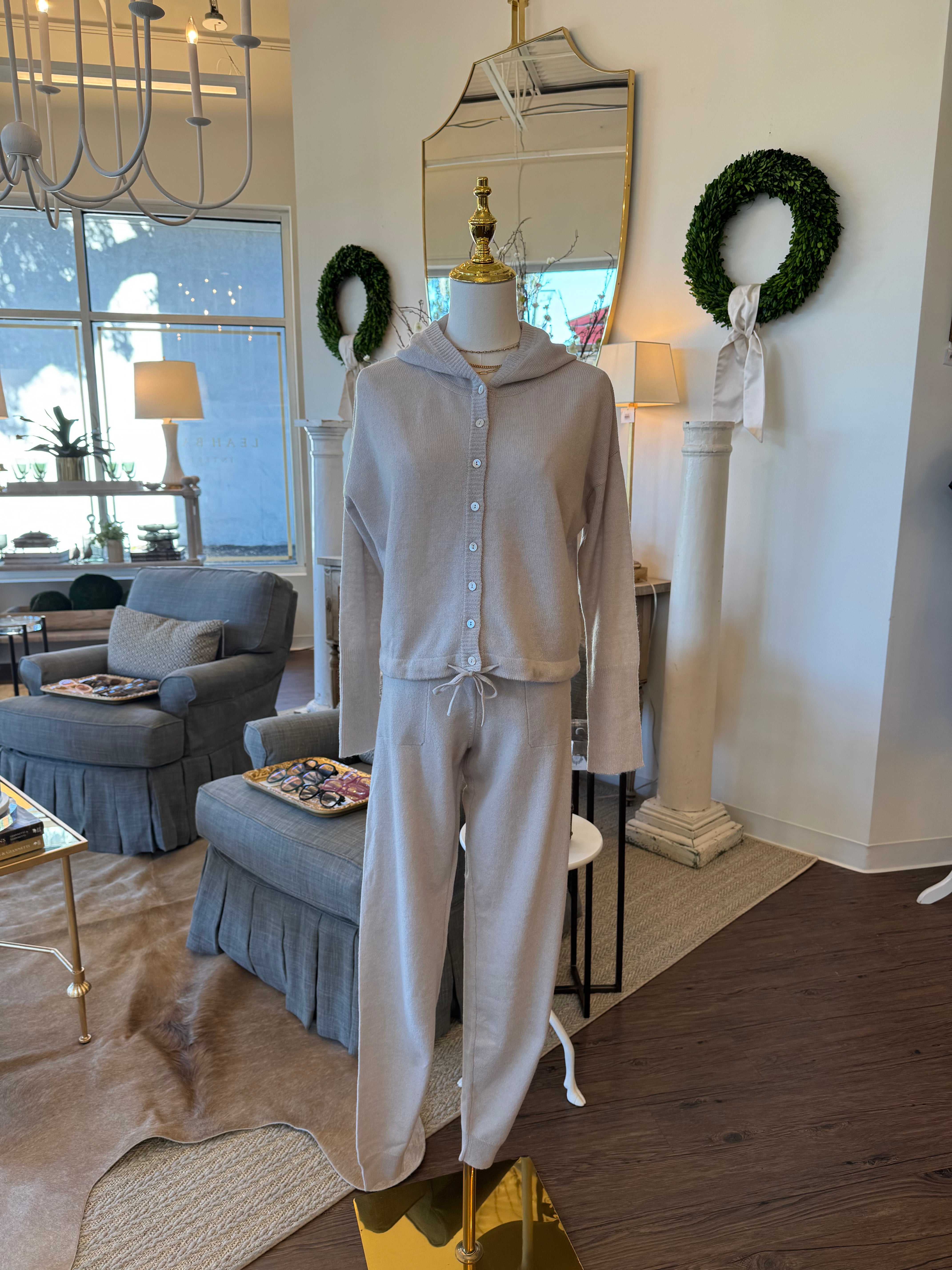 The Tate Cashmere Hoodie Cardigan