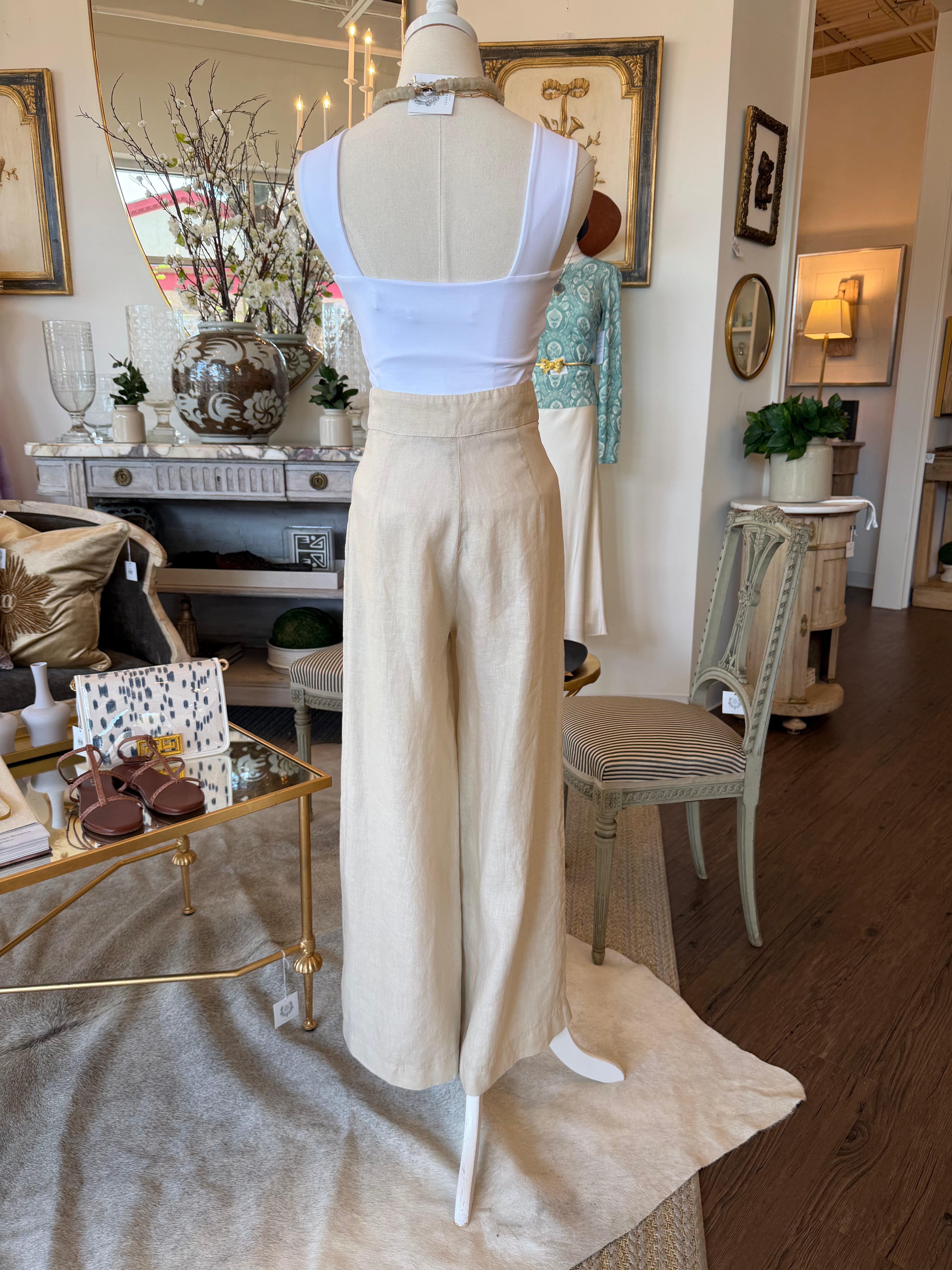 Wide Leg Linen Pants