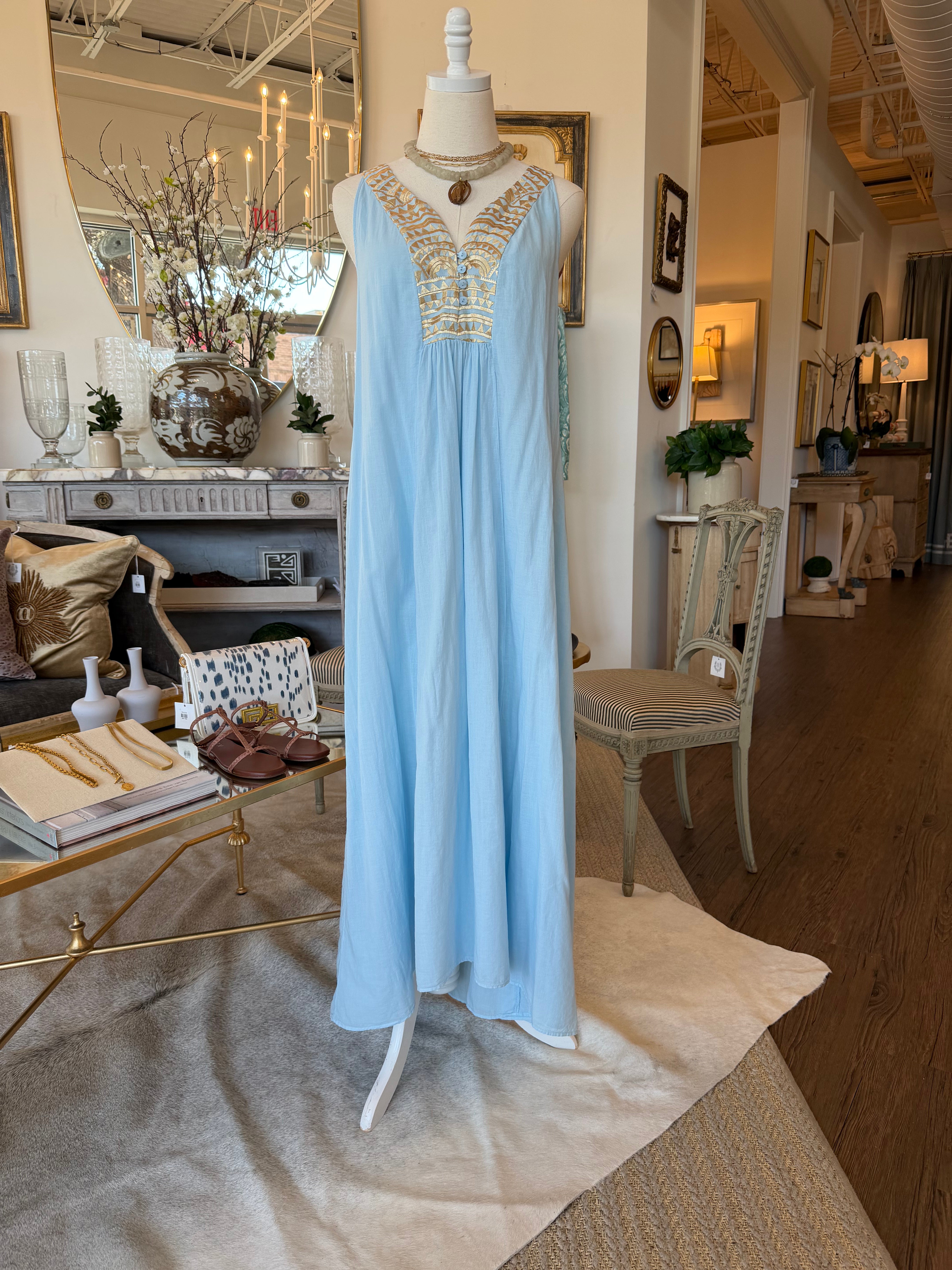 New Triangle Sleeveless Maxi Dress