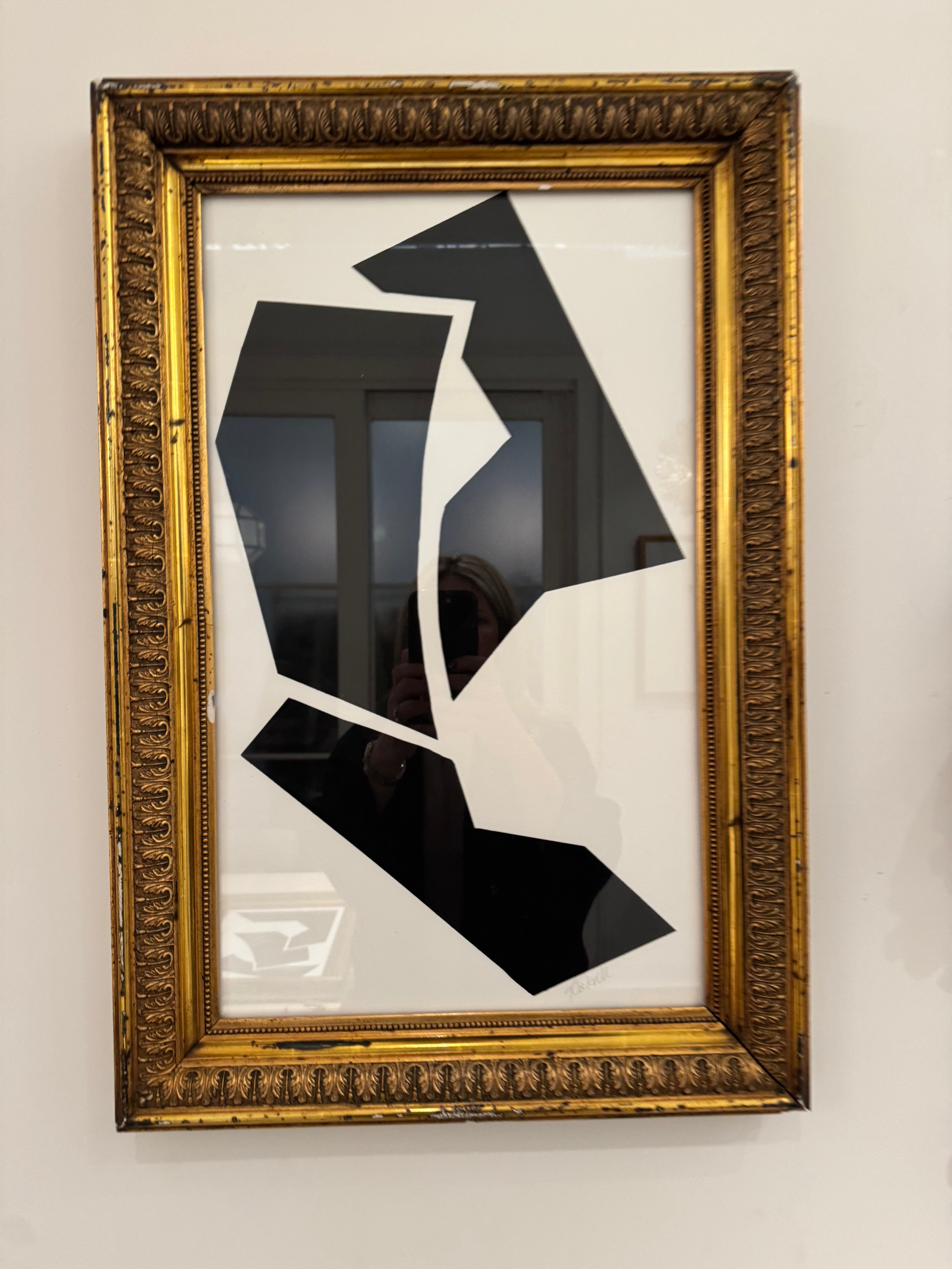 Abstract Black & White Framed Art