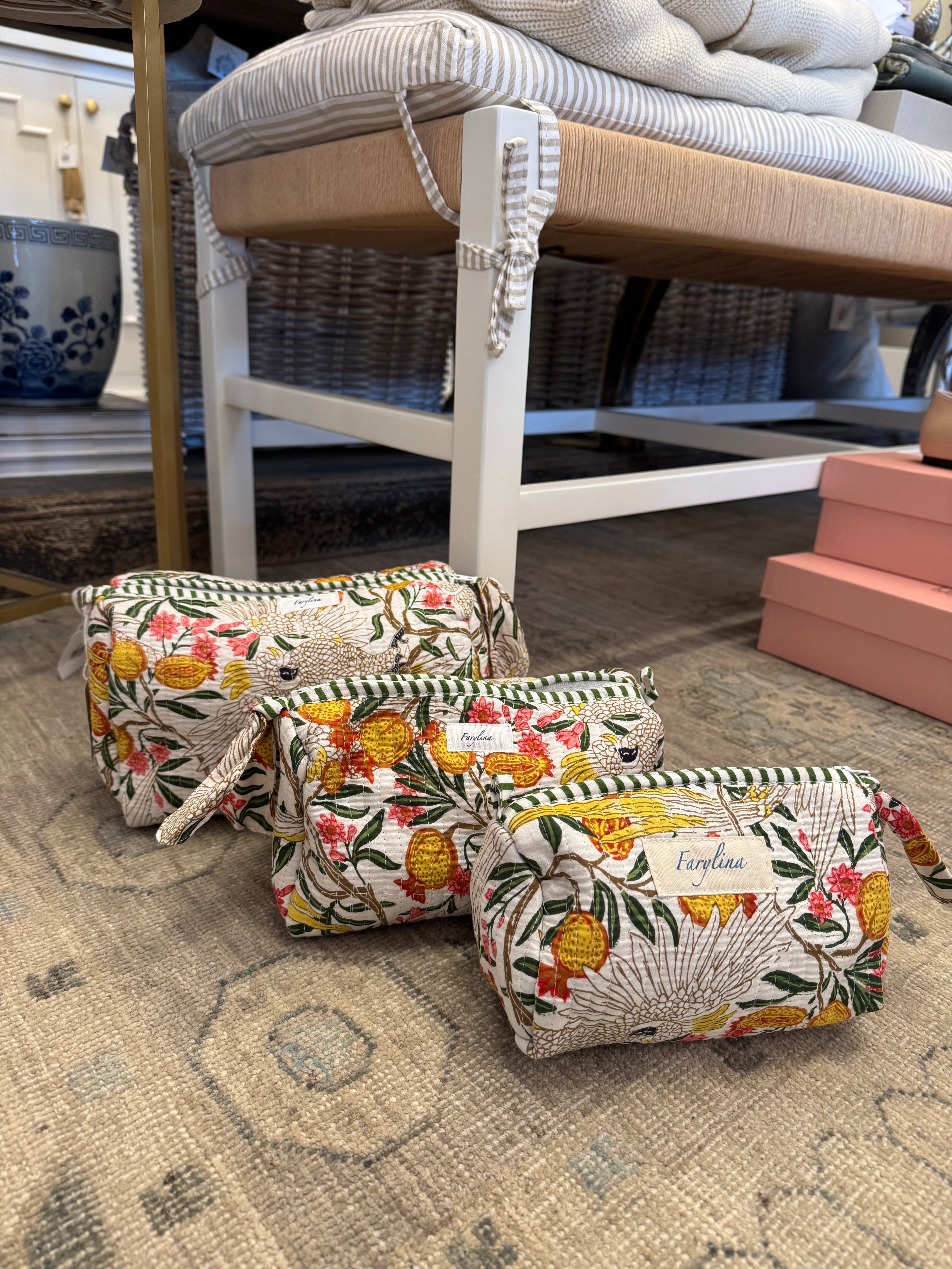 Magnolia Quilted Toiletry Set