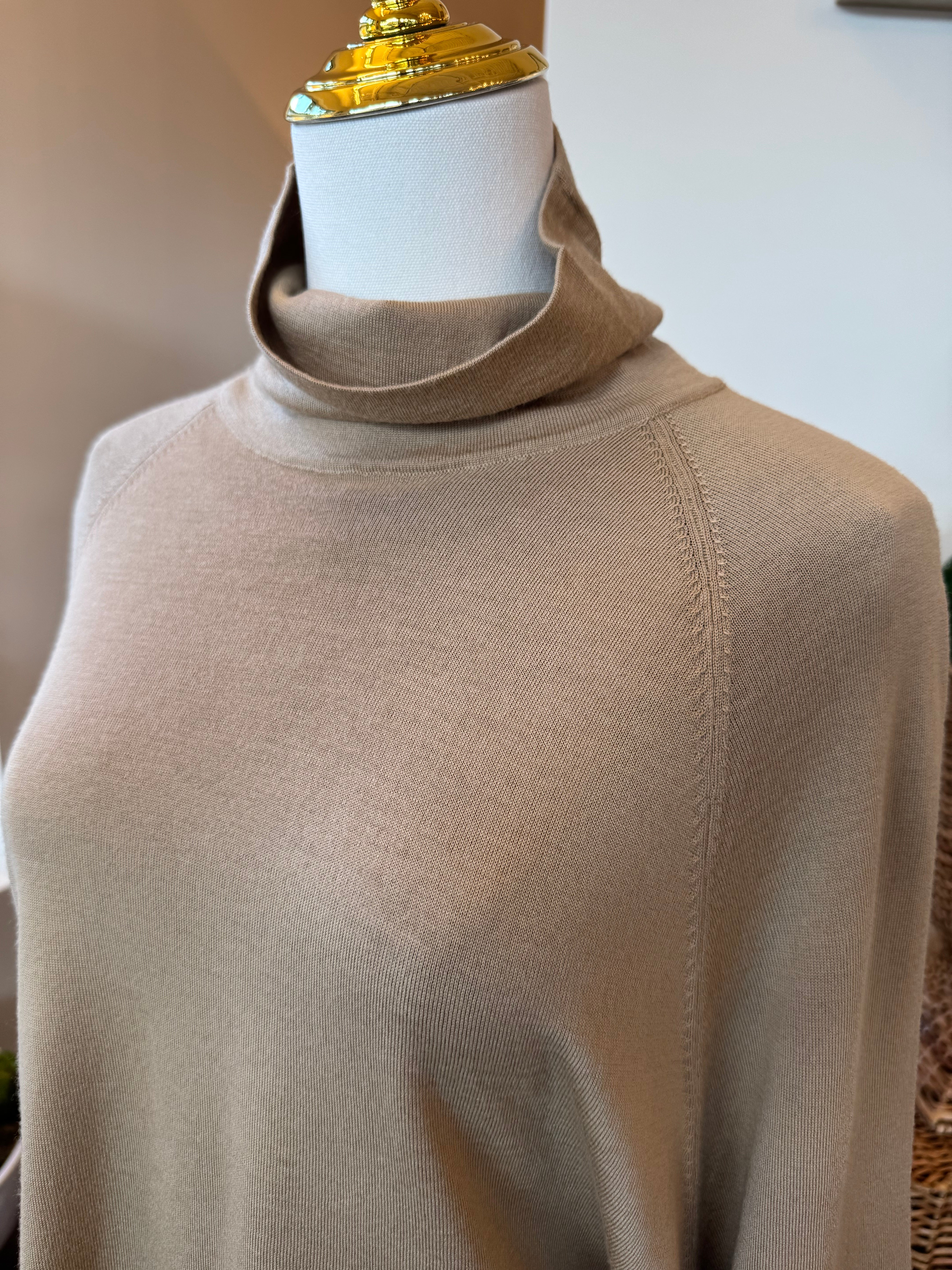 Cozy Poncho with Oversized Raglan Sleeves