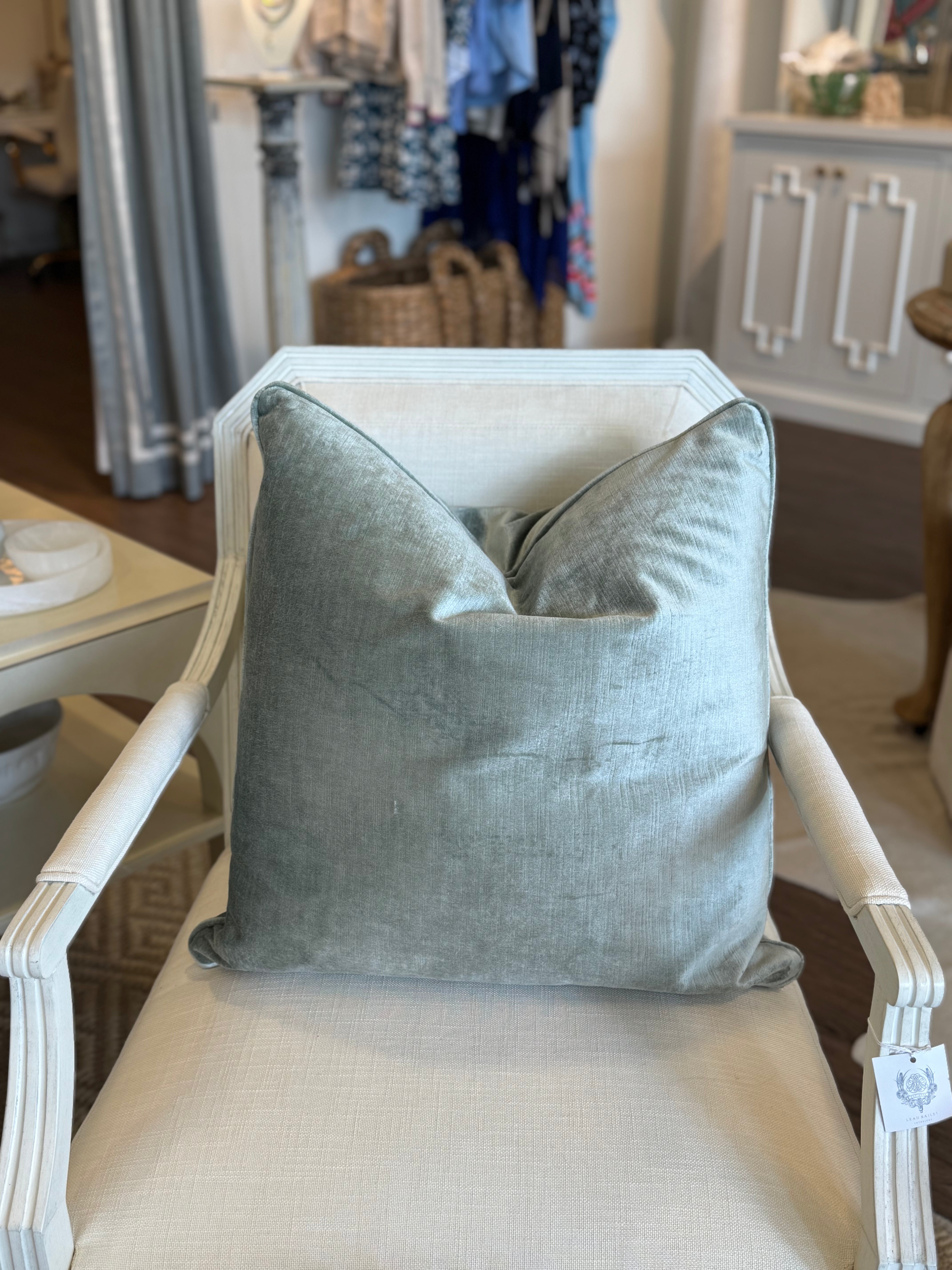 Hickory Chair Velvet Throw Pillow