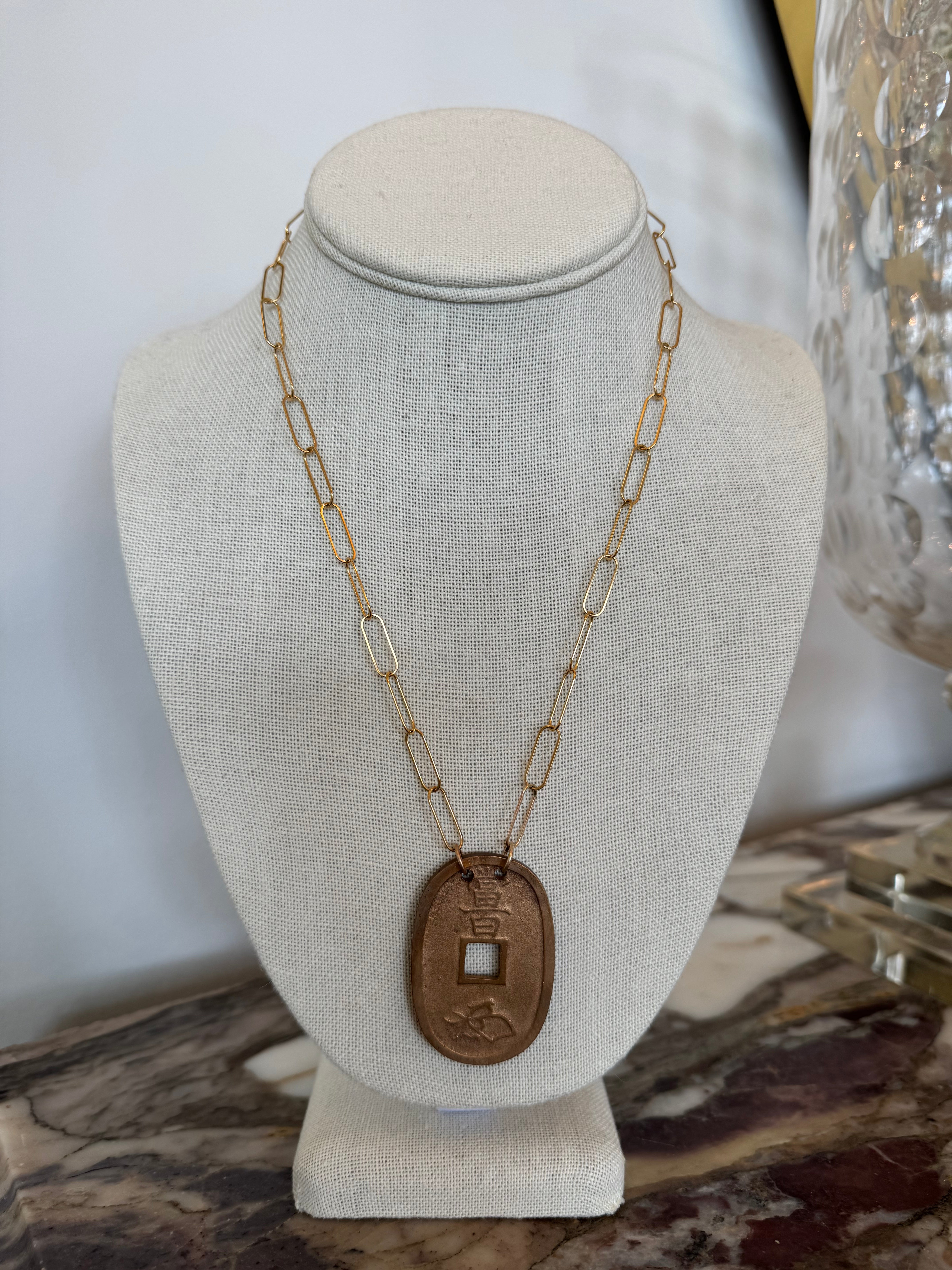 Vintage Japanese Coin Necklace