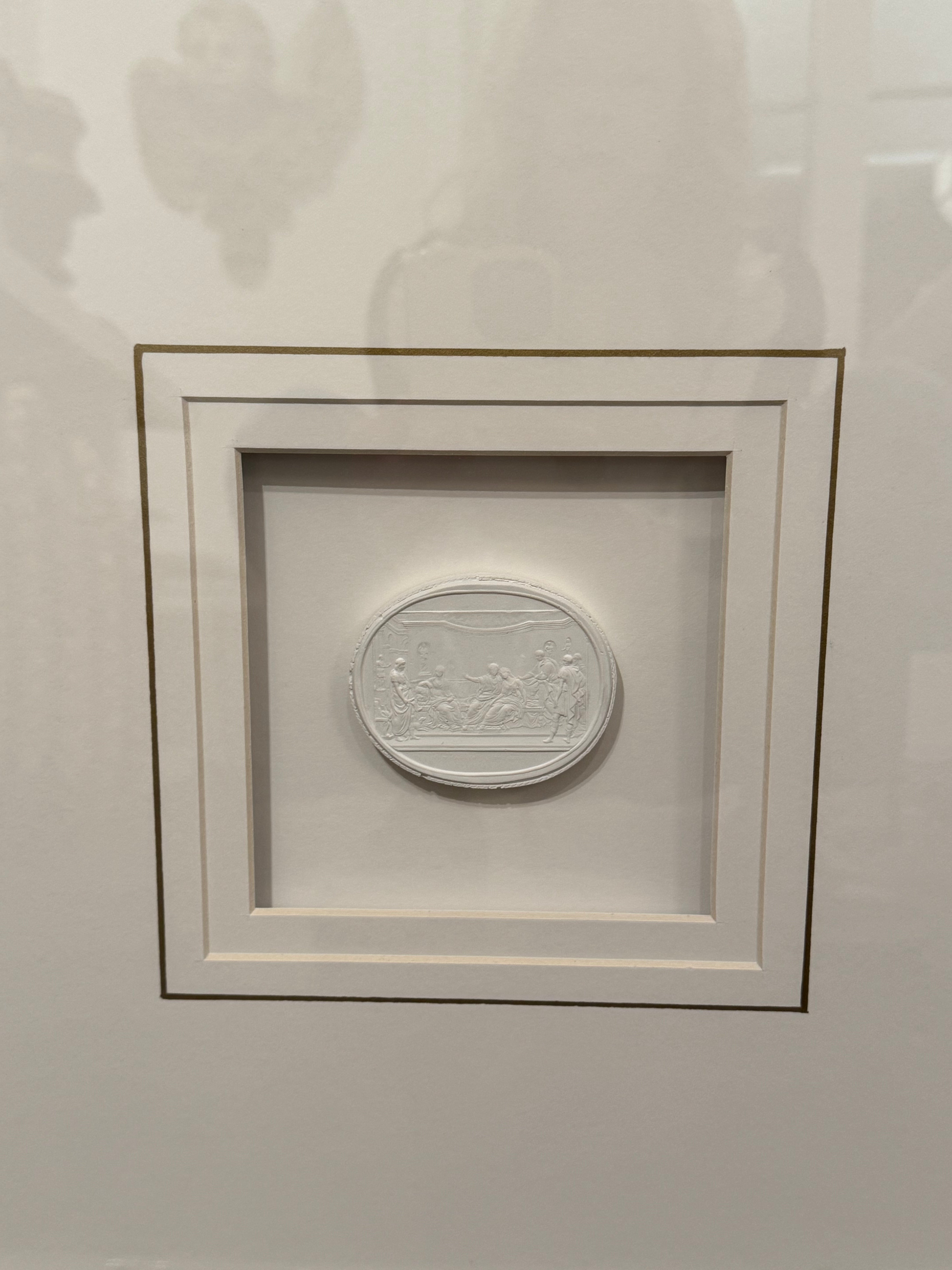 XL Intaglio with Double White Mat - 16" x 16"