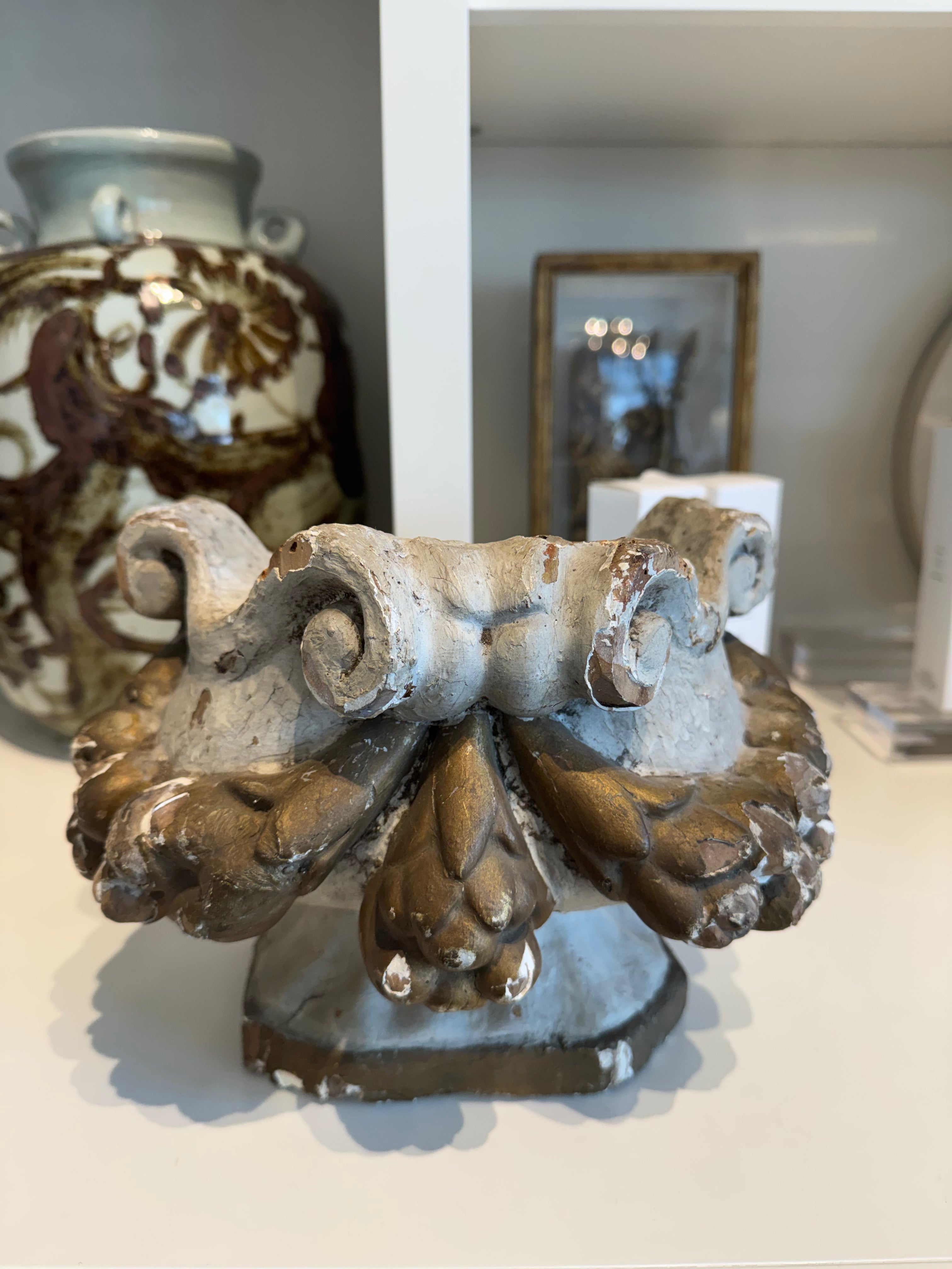 Antique Carved Wood Bracket