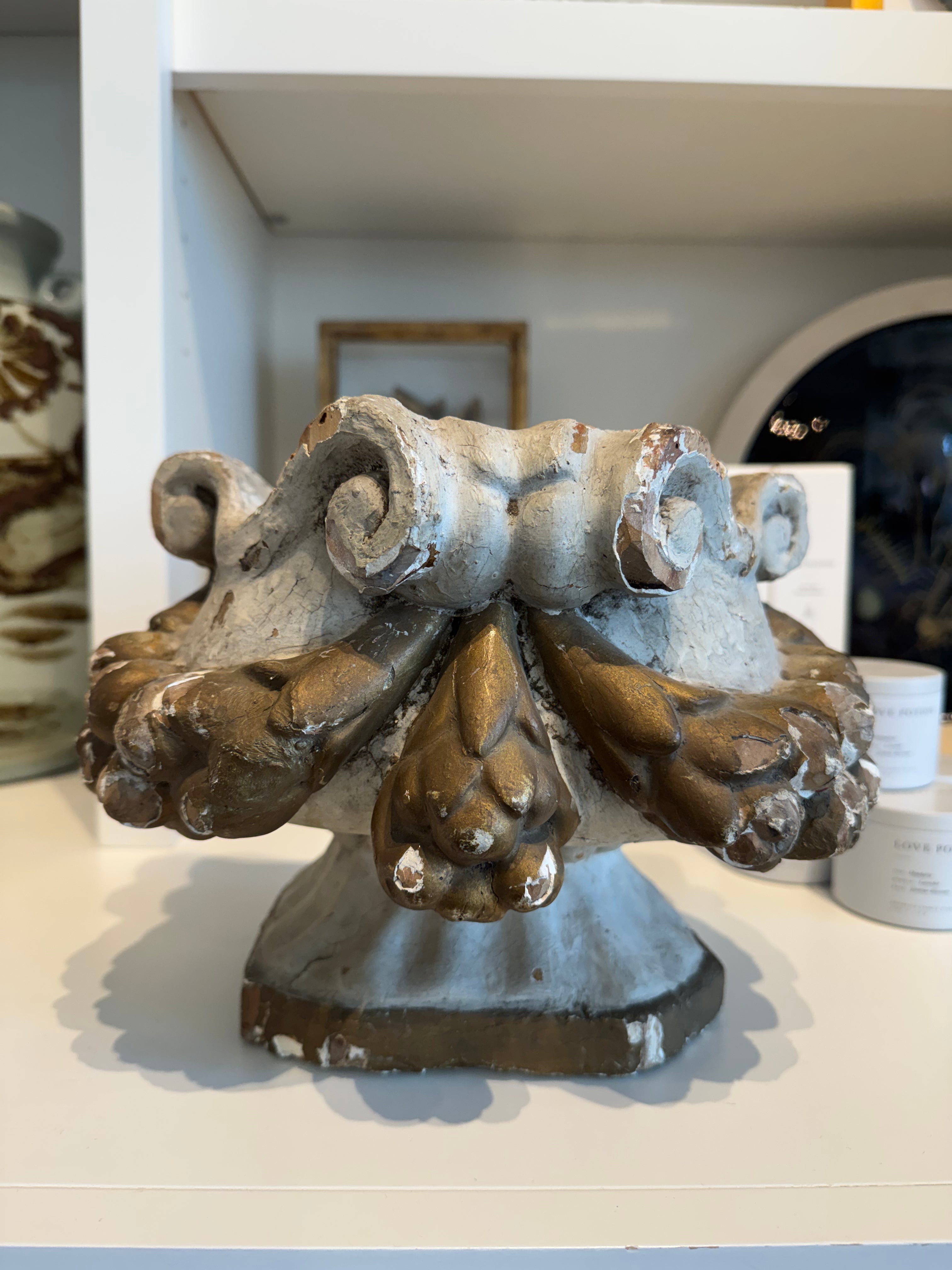 Antique Carved Wood Bracket