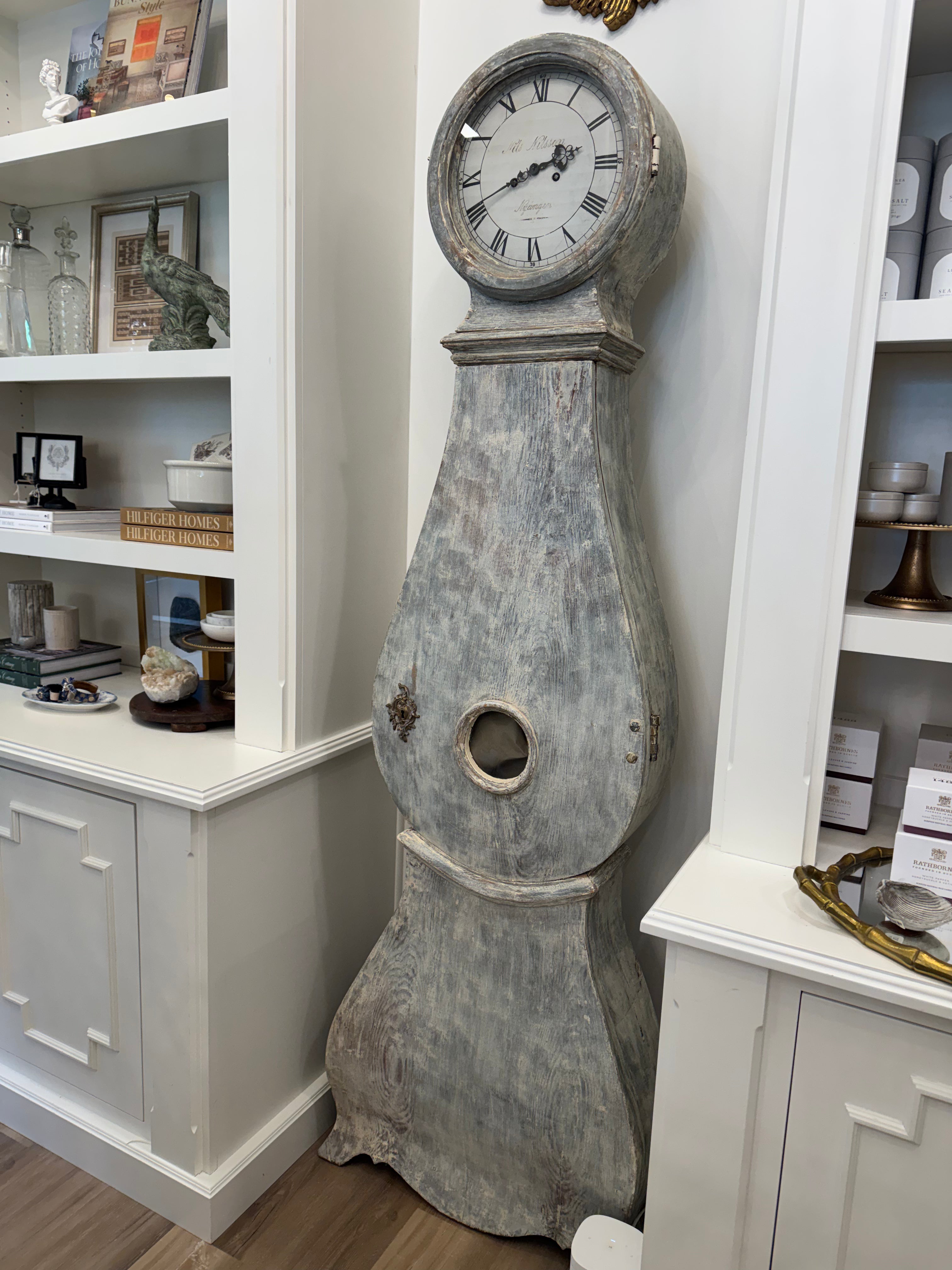 Mora Clock Blue and Grey