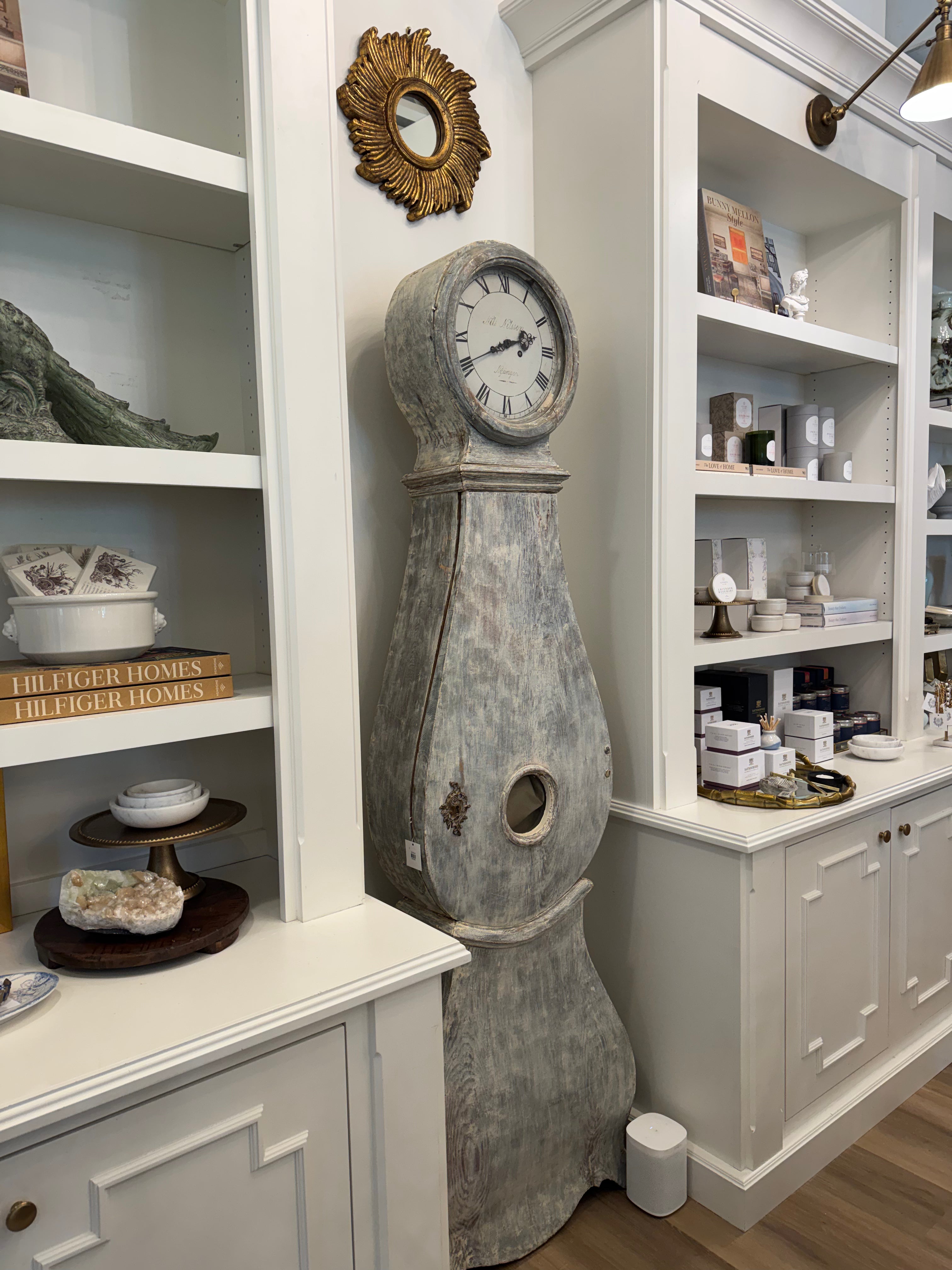 Mora Clock Blue and Grey