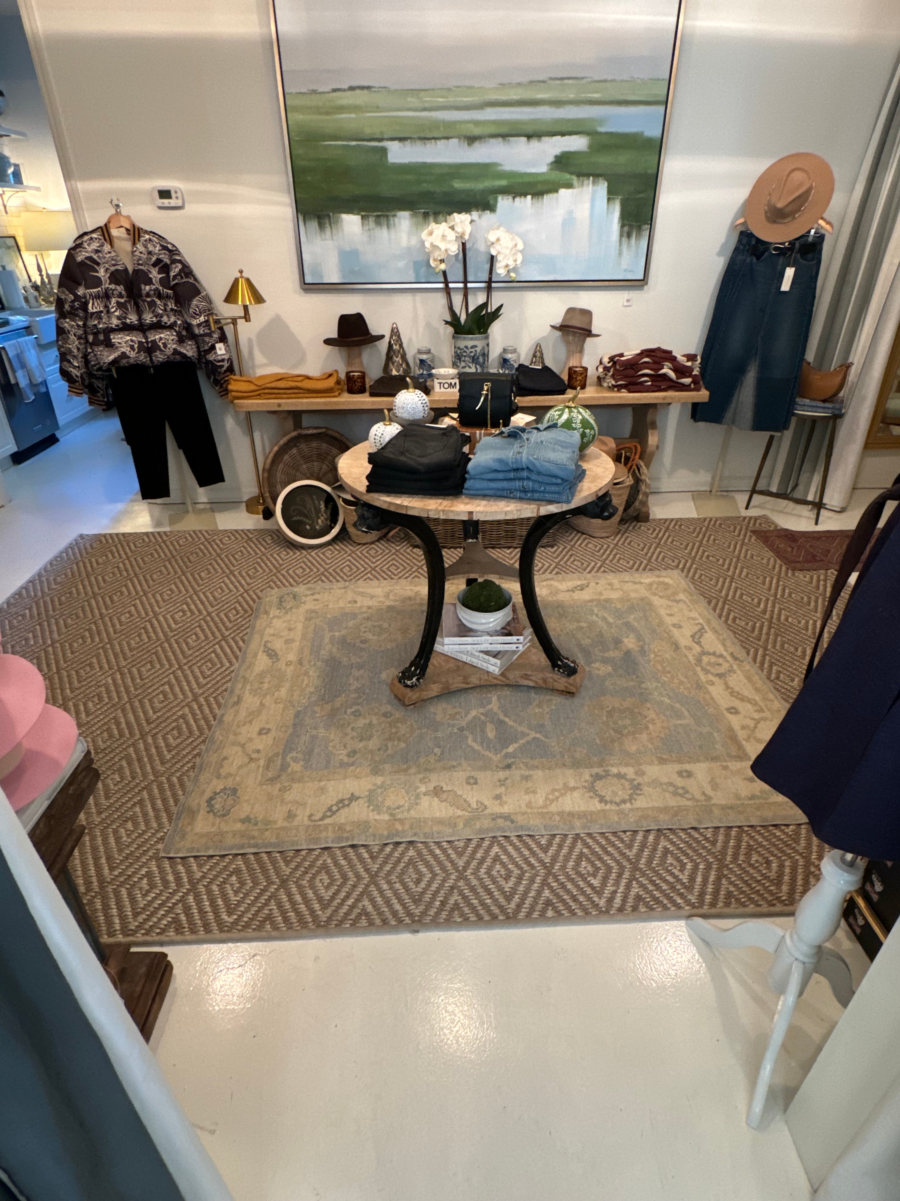 Blue and Gold Turkish Rug