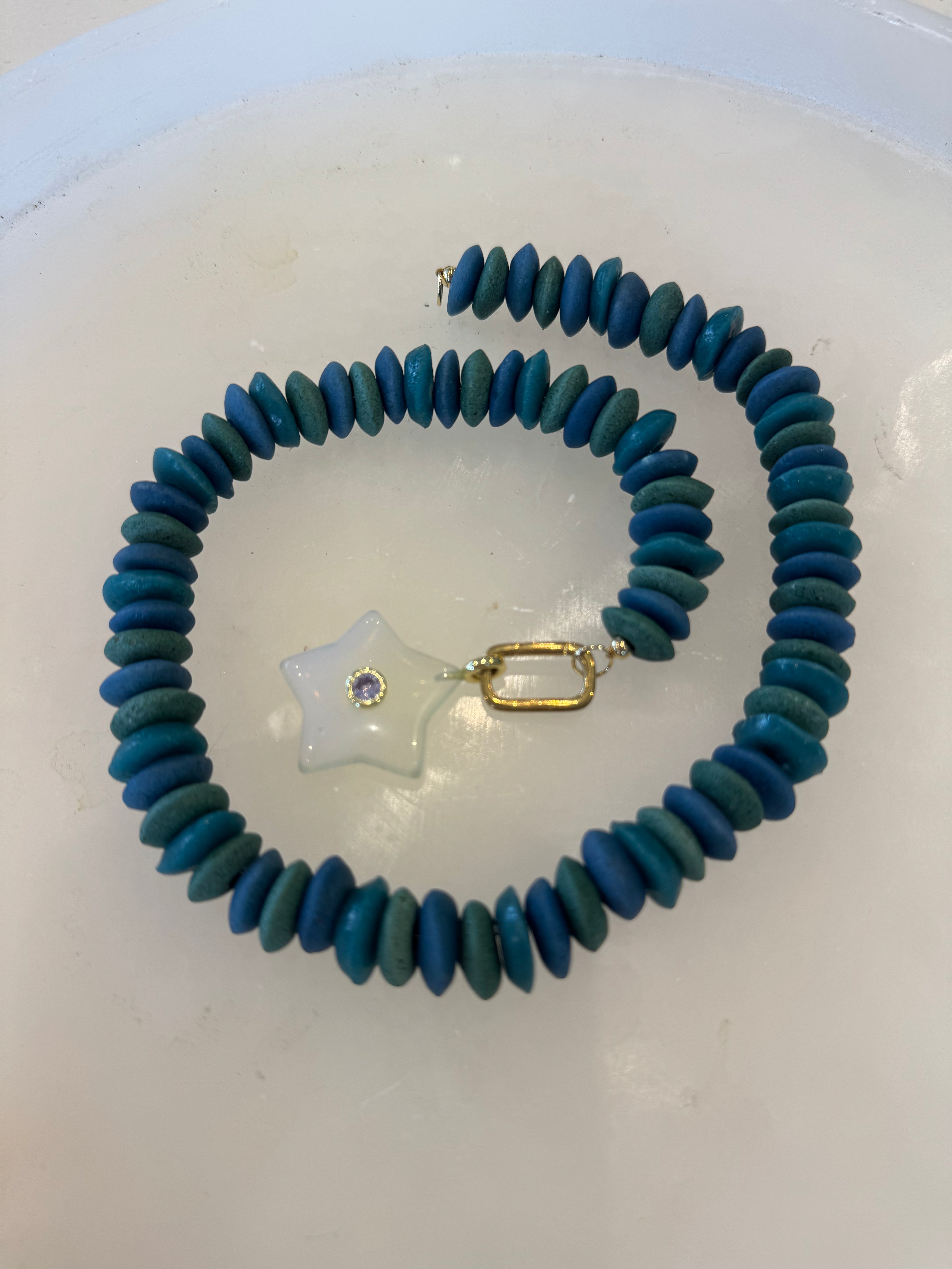 Green Beads with Star
