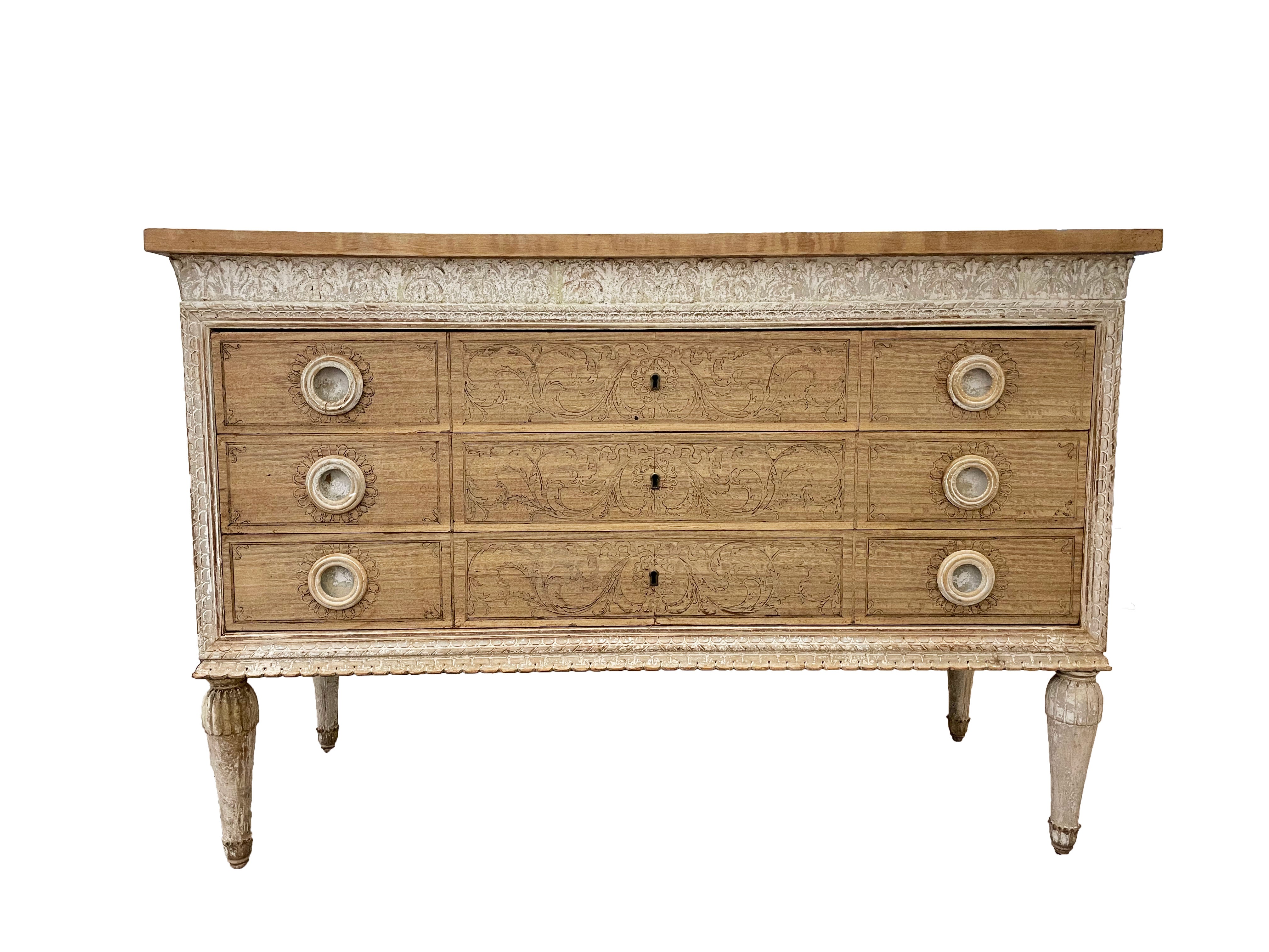 Scroll Wave 3 Drawer Chest