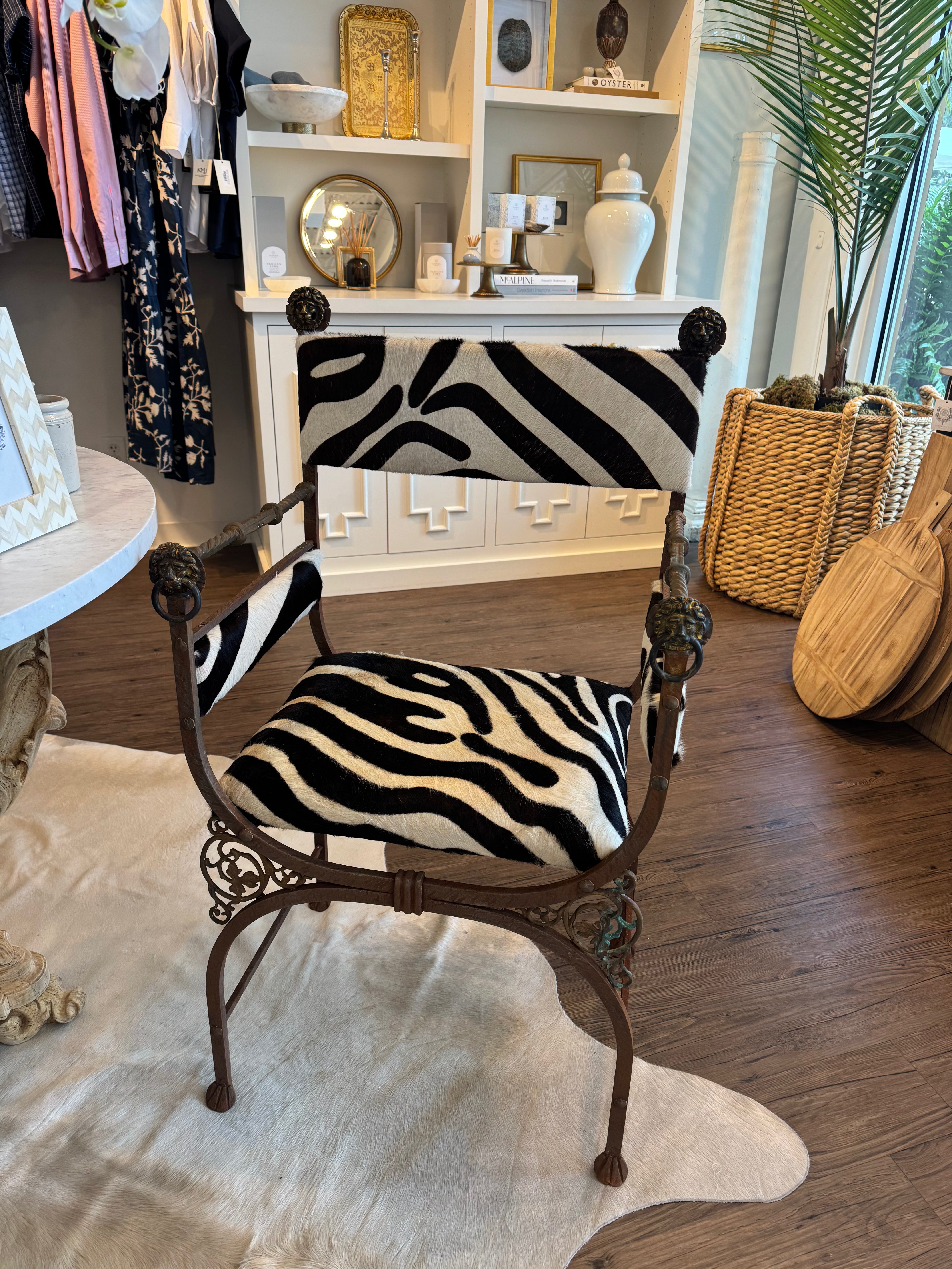 Antique Zebra Chair