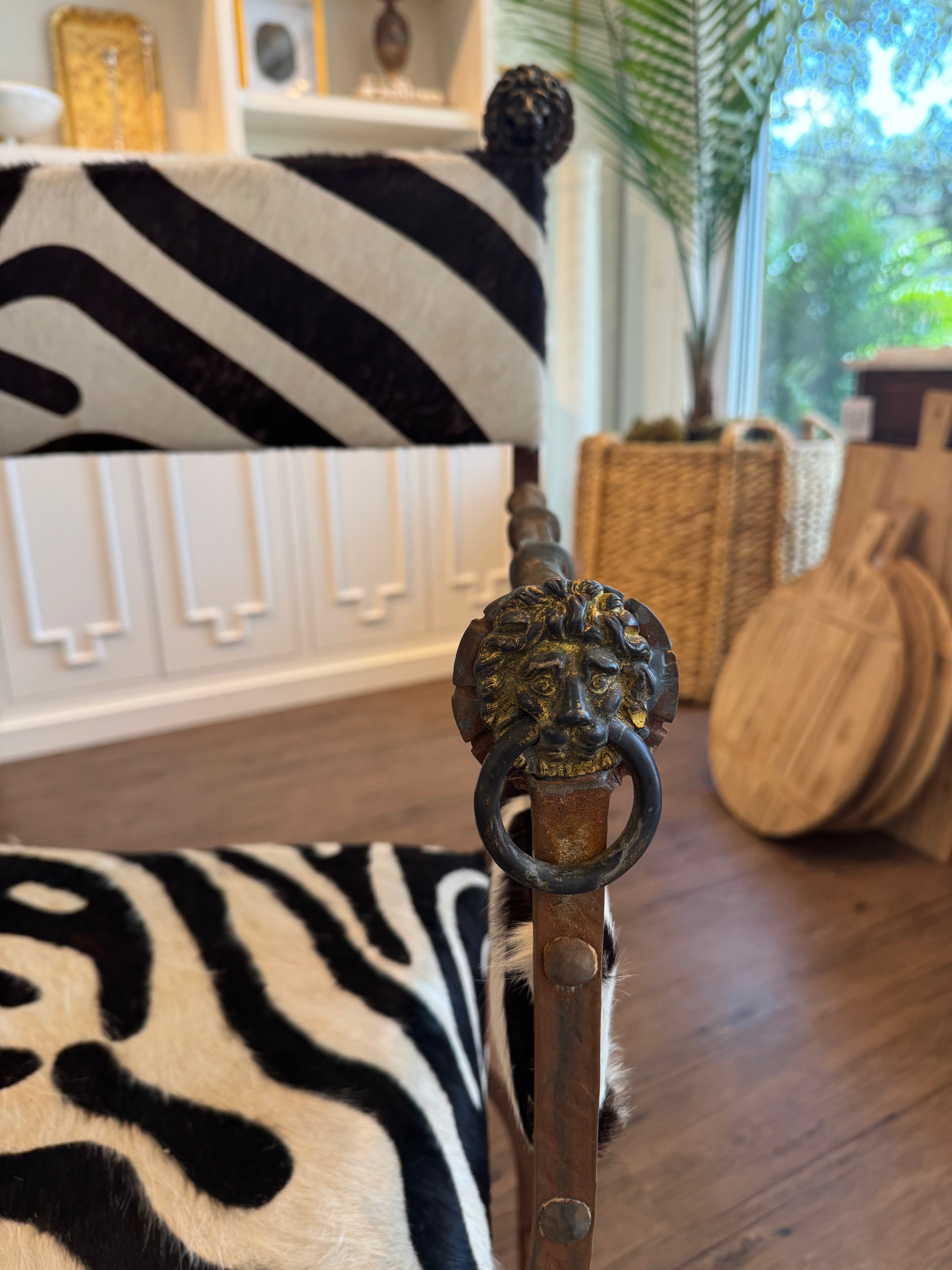 Antique Zebra Chair