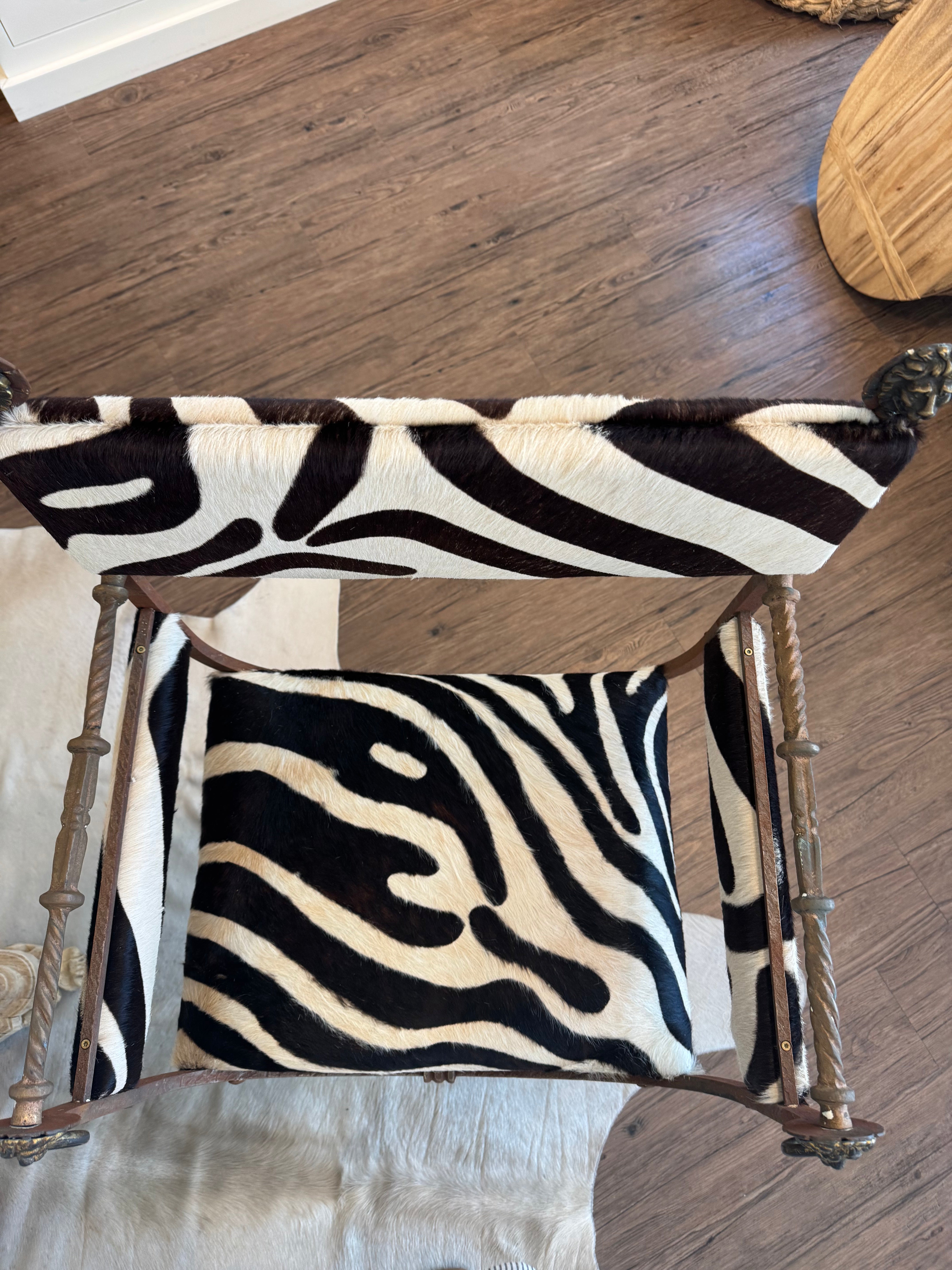 Antique Zebra Chair