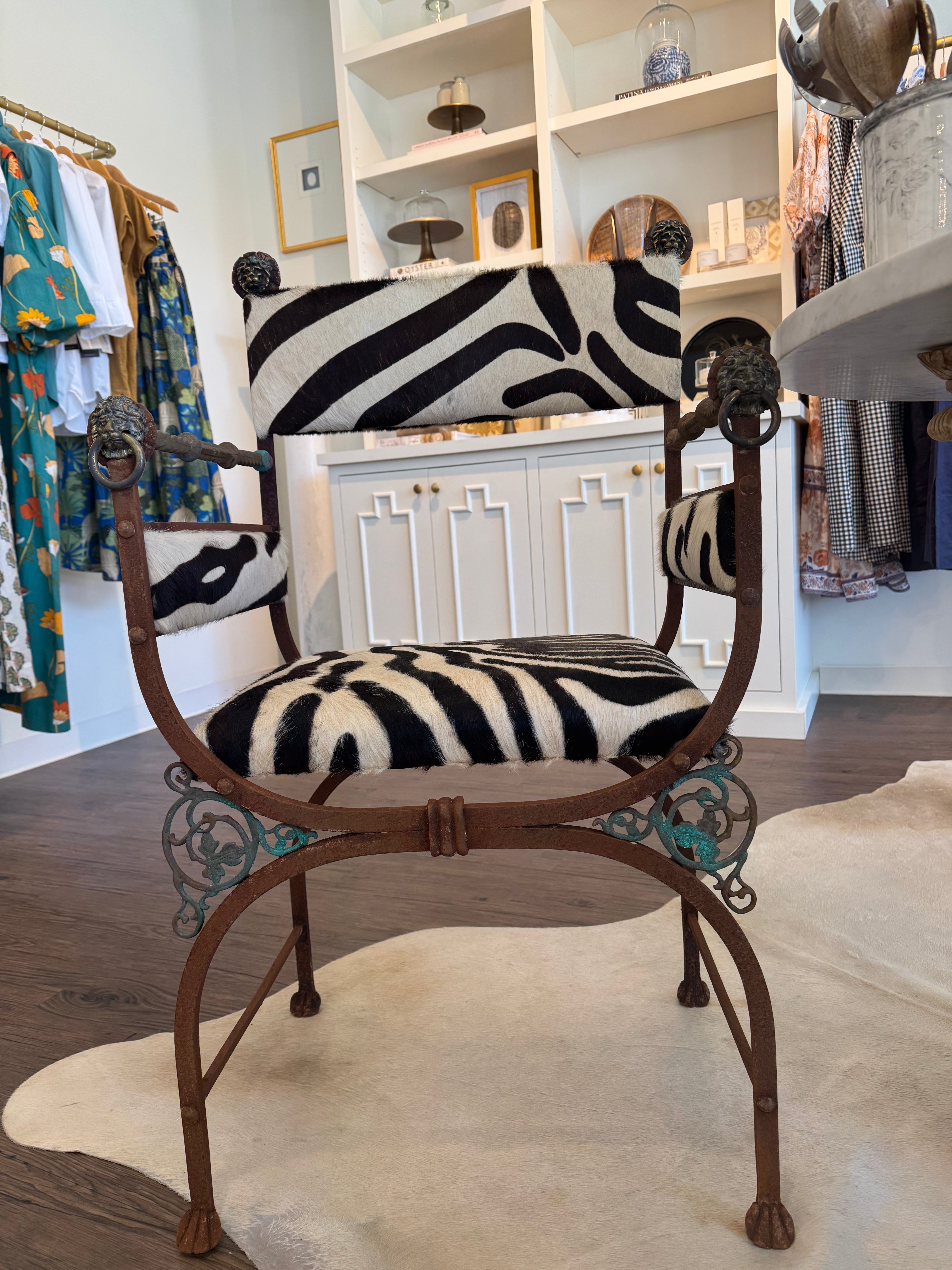 Antique Zebra Chair