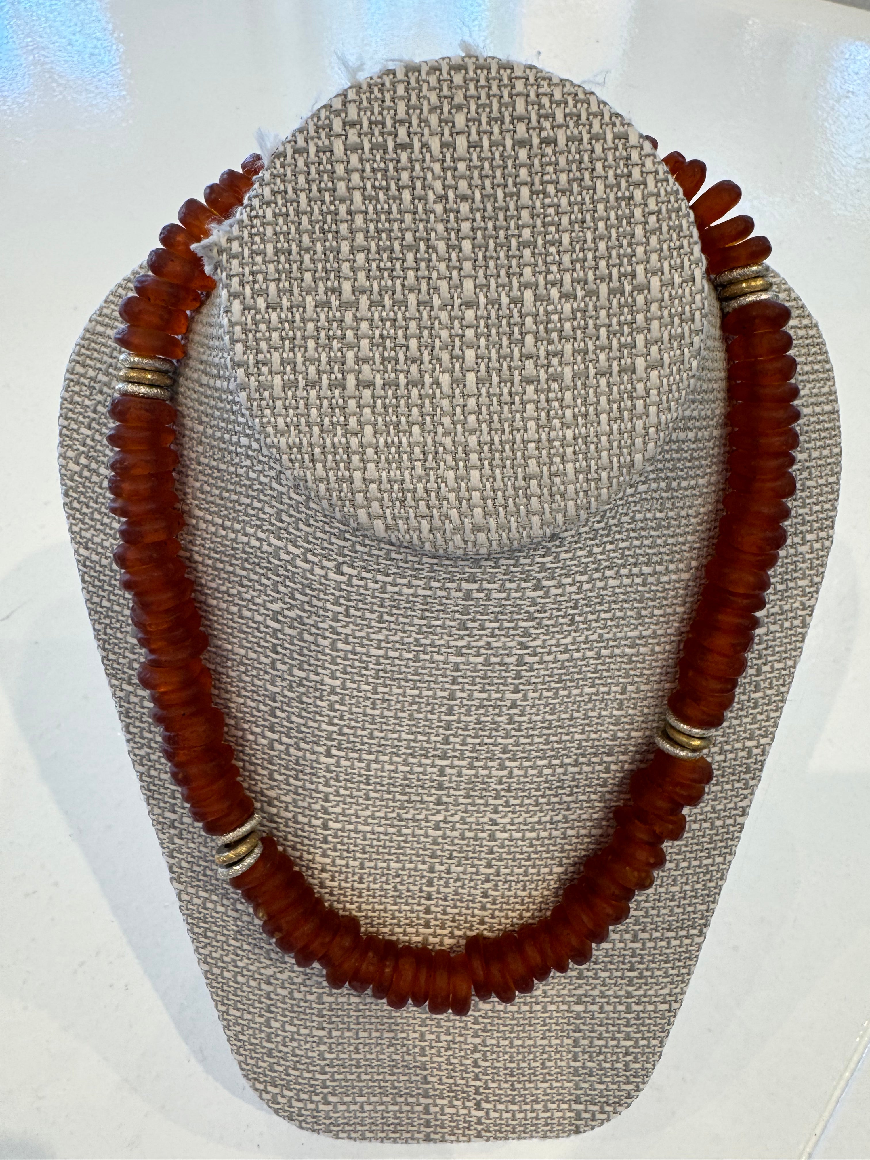Orange Beaded Necklace