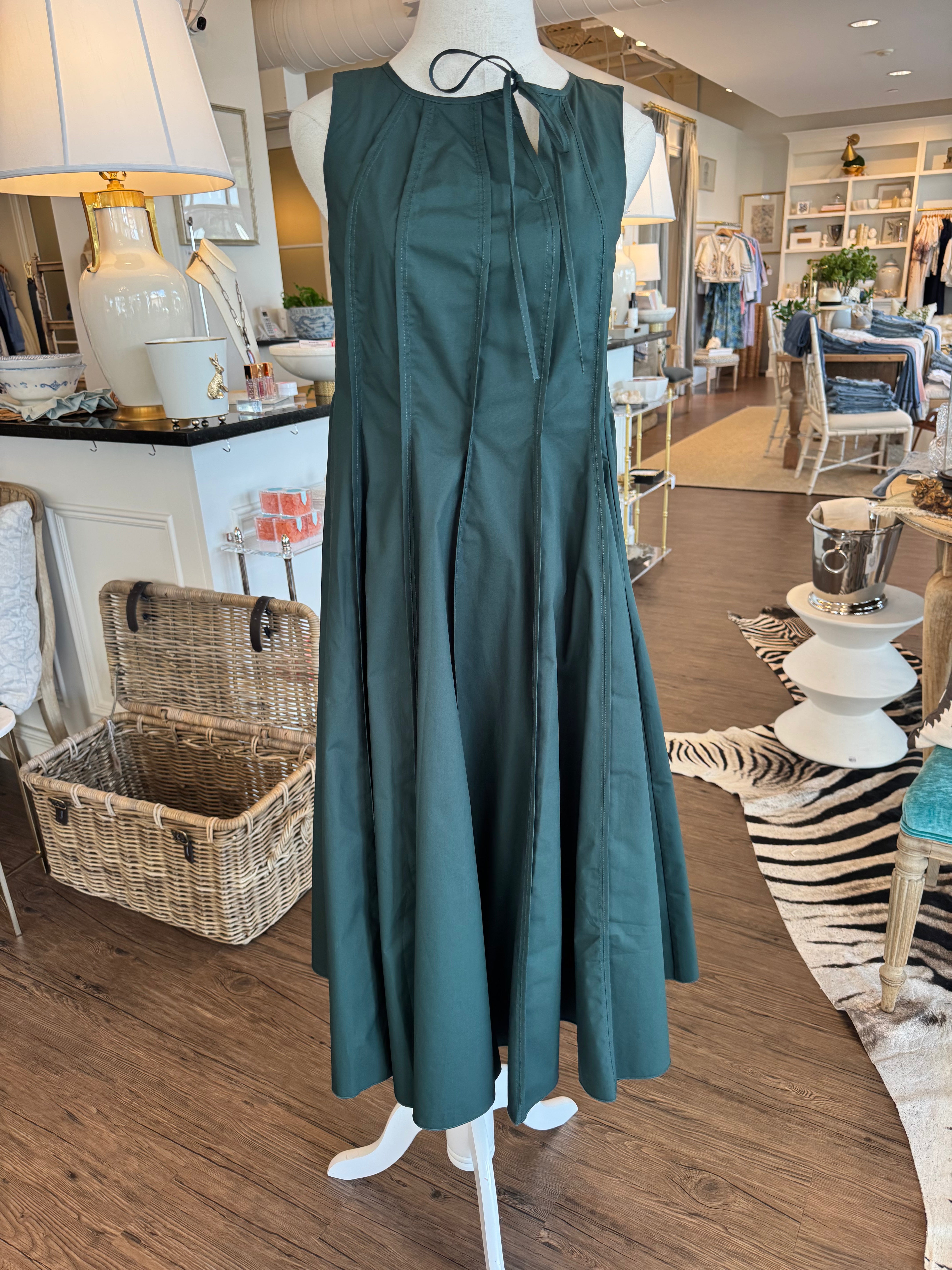 Sleeveless Dress with Vertical Seams