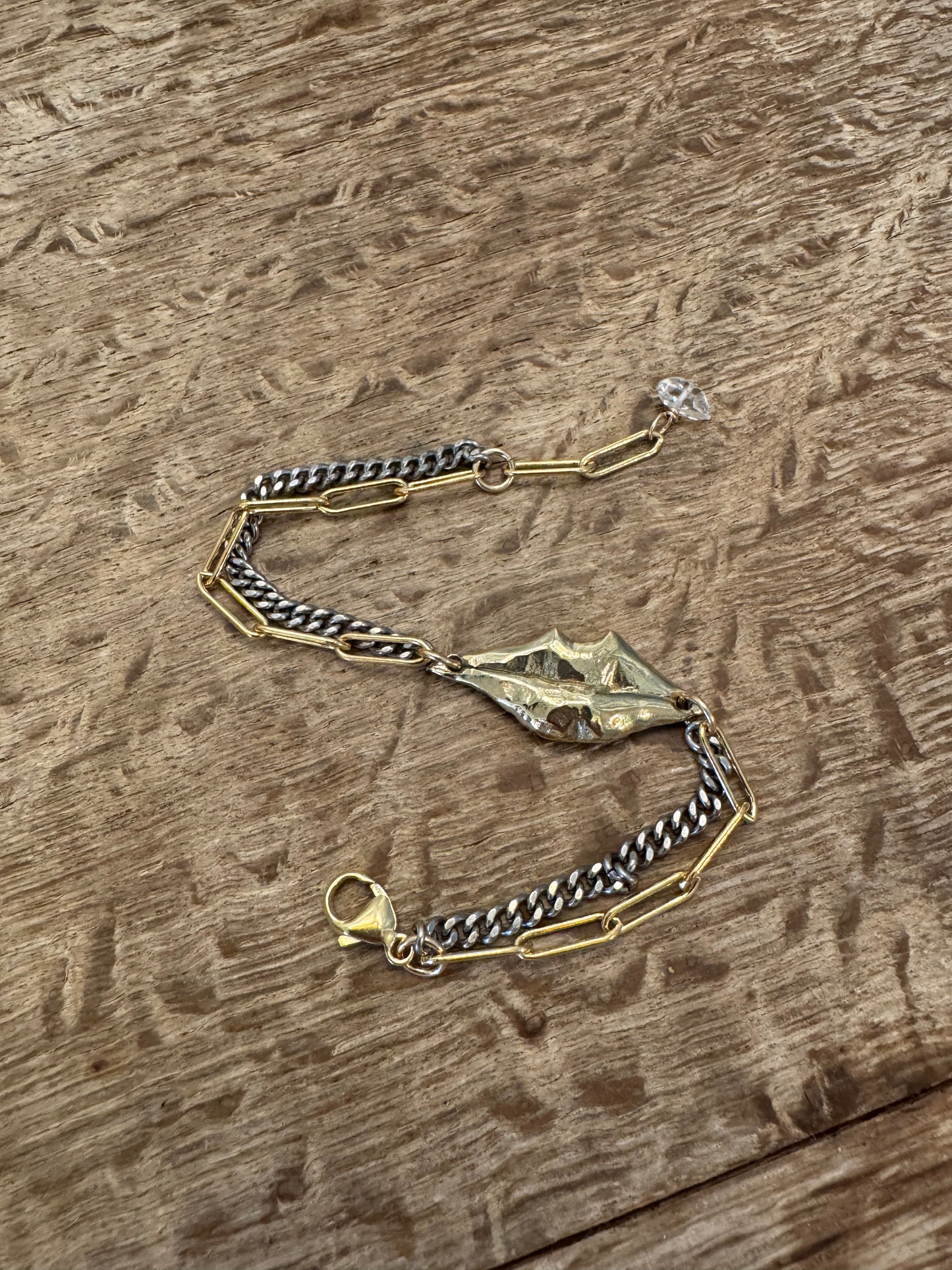Lips Charm Double Chain Bracelet