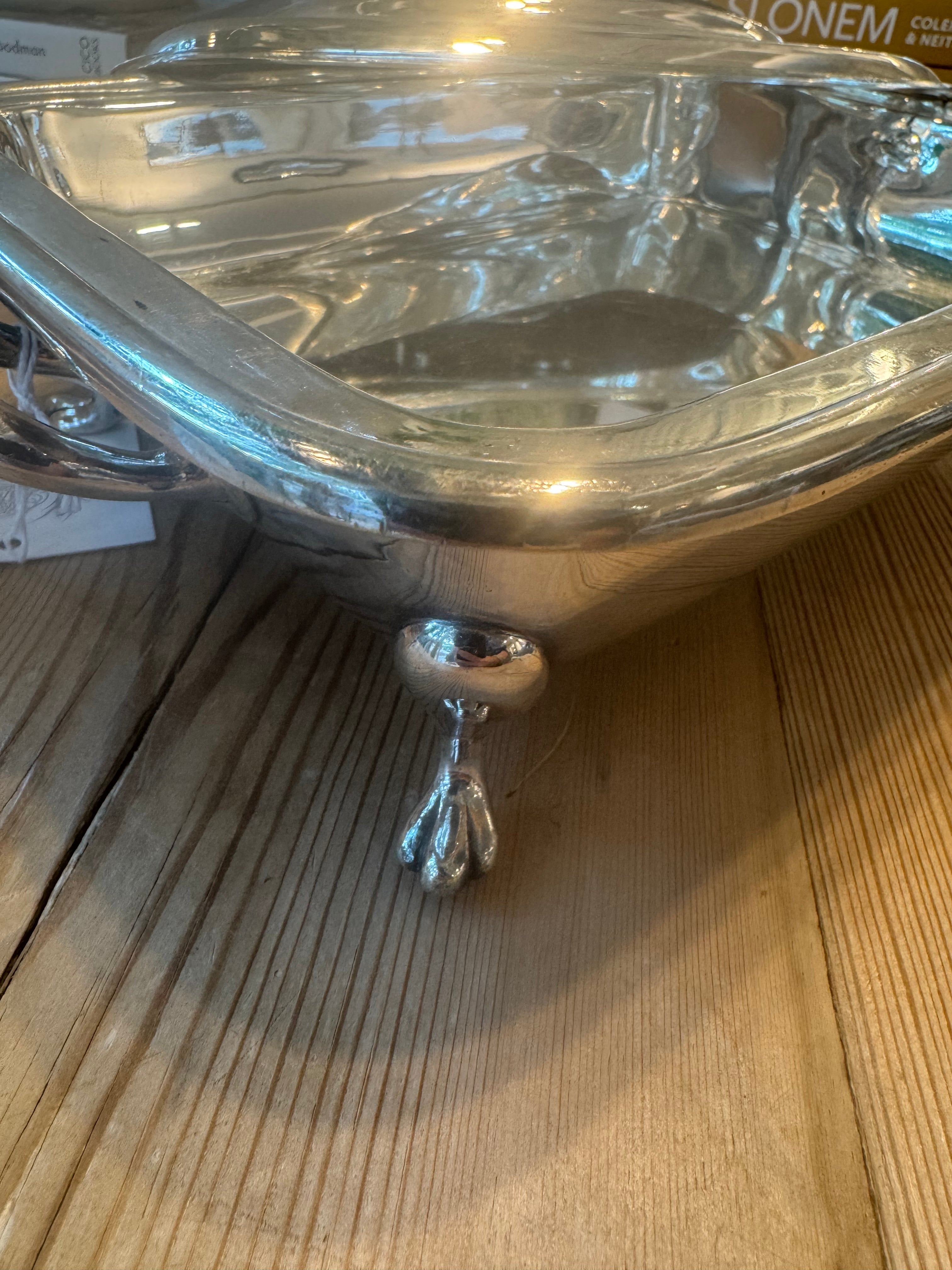 Silver Plated Covered and Footed Serving Dish