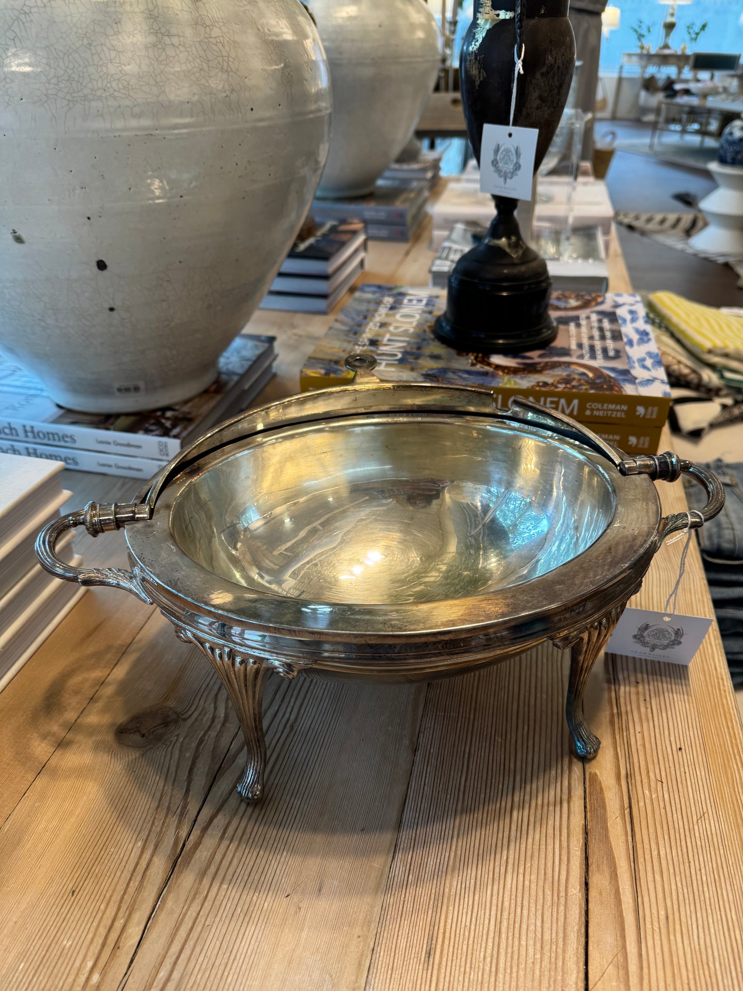 Silver Plated Roll Top Domed Serving Dish