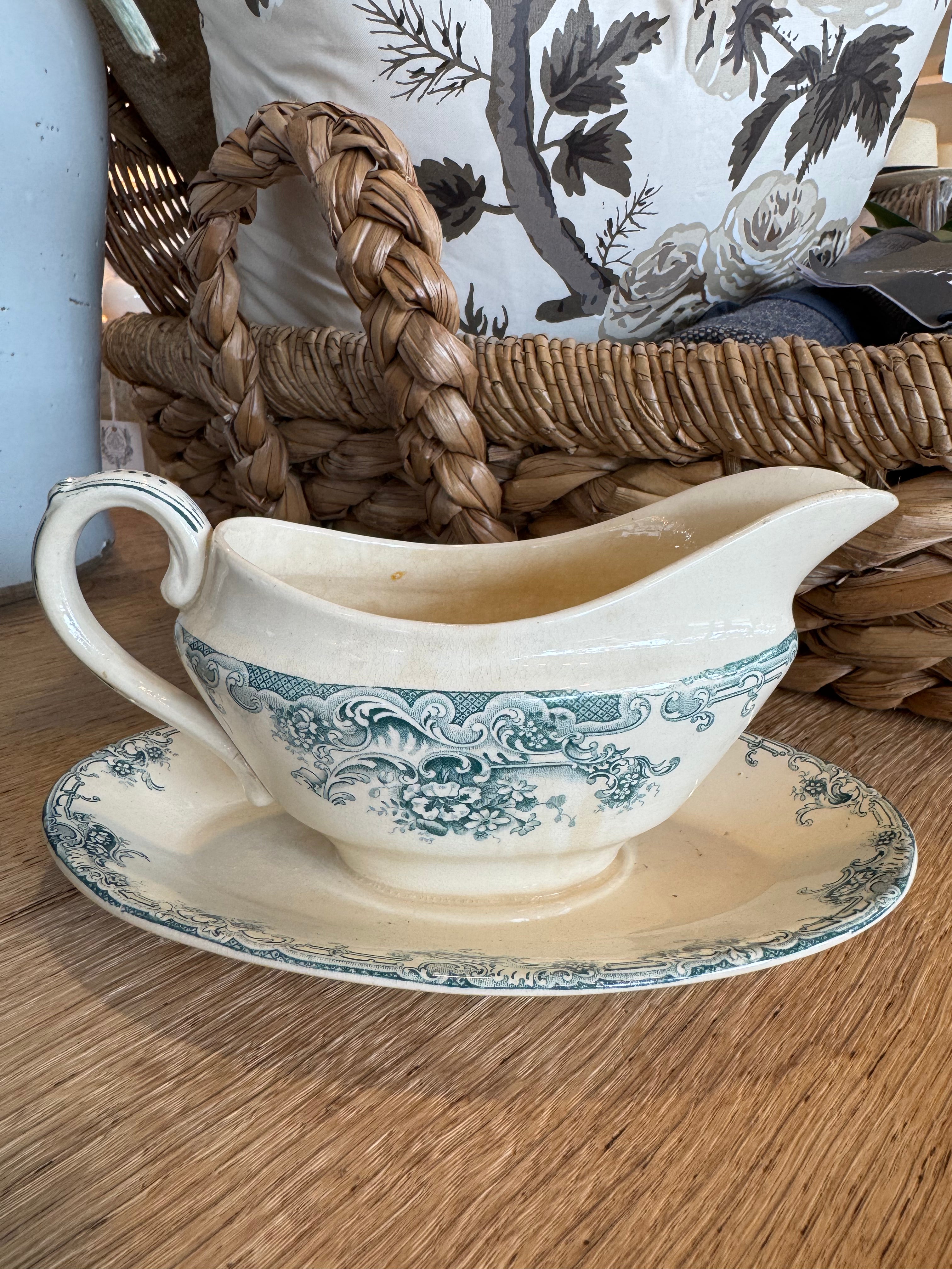 Vintage Gravy Boat and Saucer