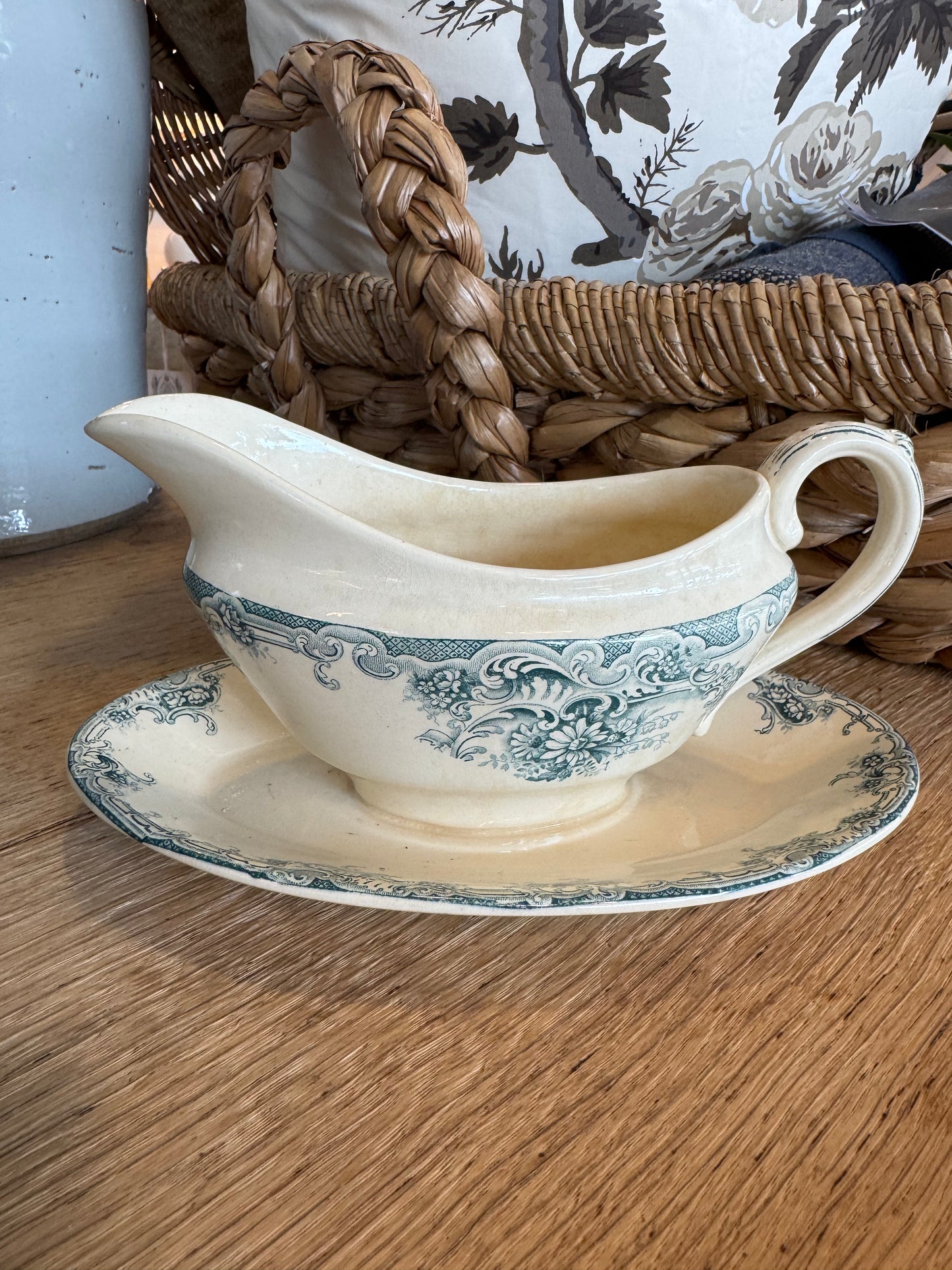 Vintage Gravy Boat and Saucer