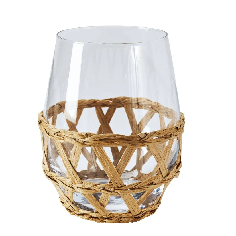 Island Wrapped Stemless Wine Glass Set