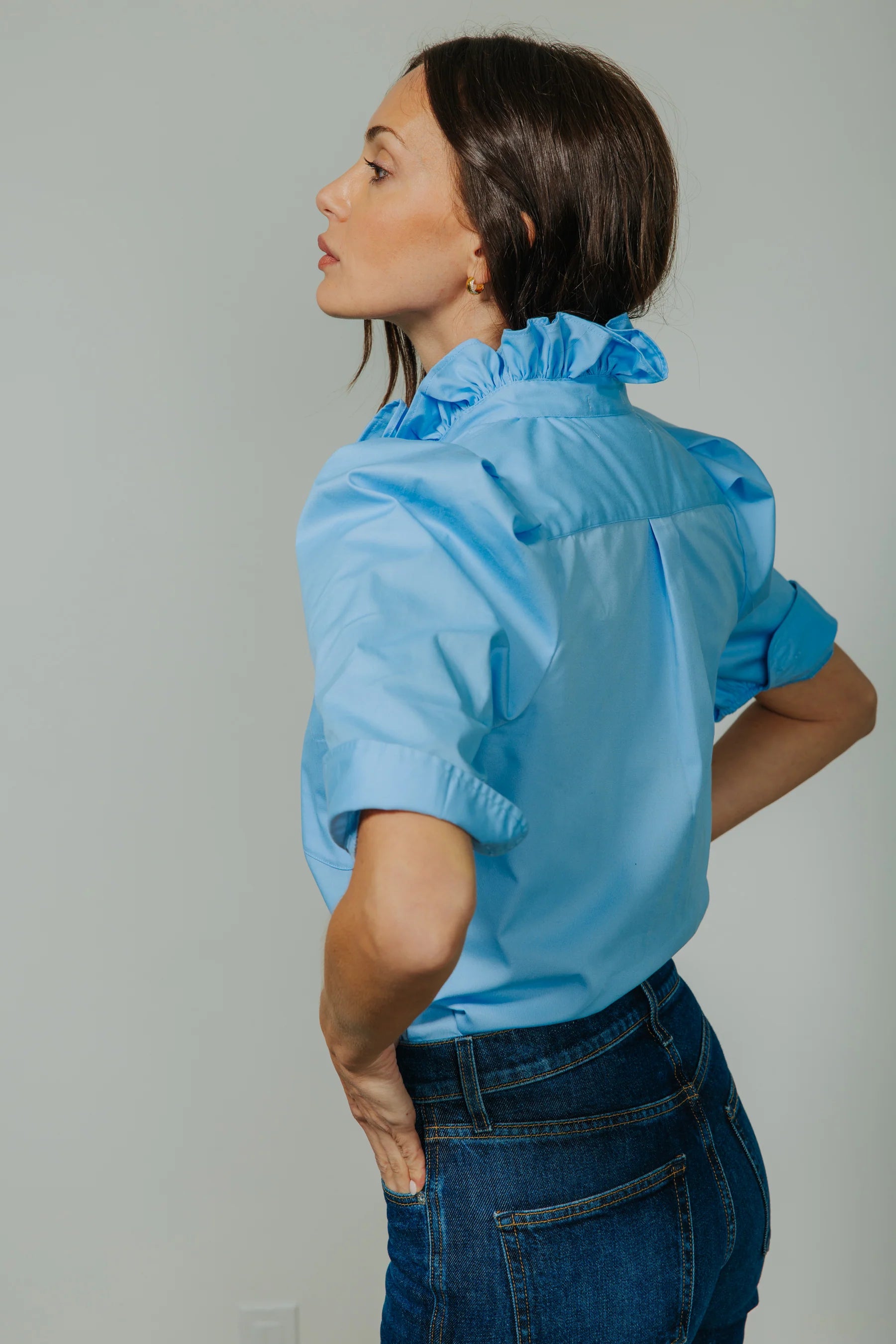 Bontina Button Down in Light Blue
