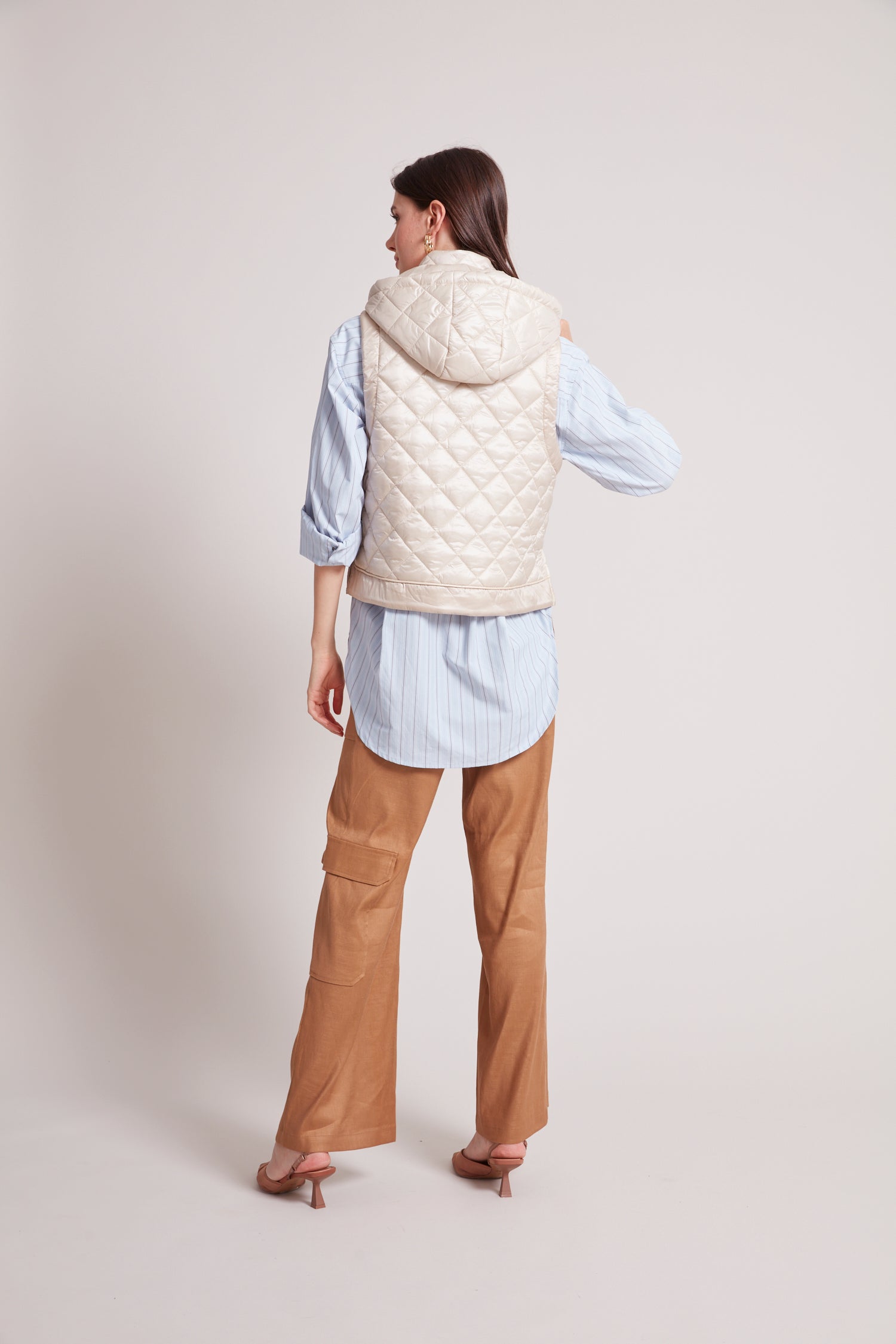 Talia Quilted Gilet with Removable Hood