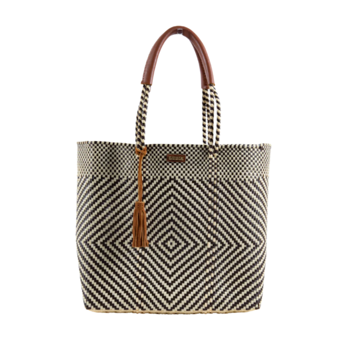 Luzia Shoulder Tote in Diamond Brown Beige