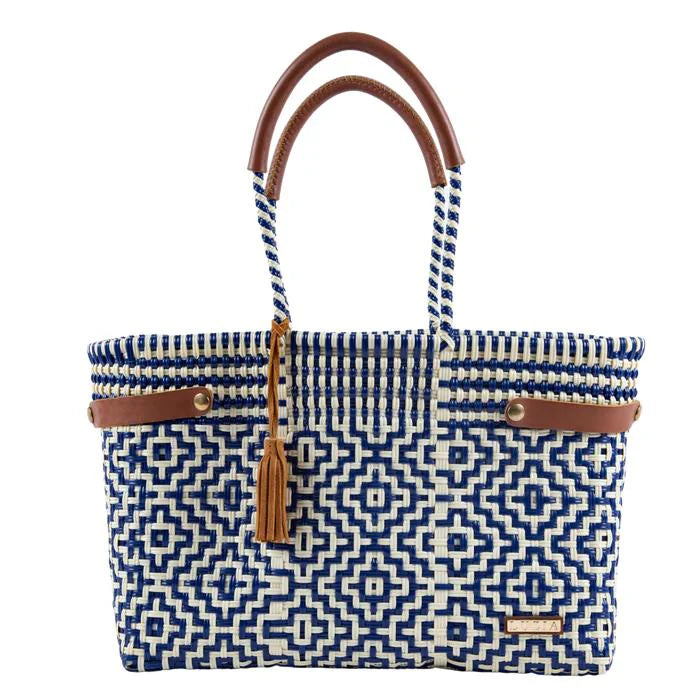 Luzia Open Woven Basket Tote