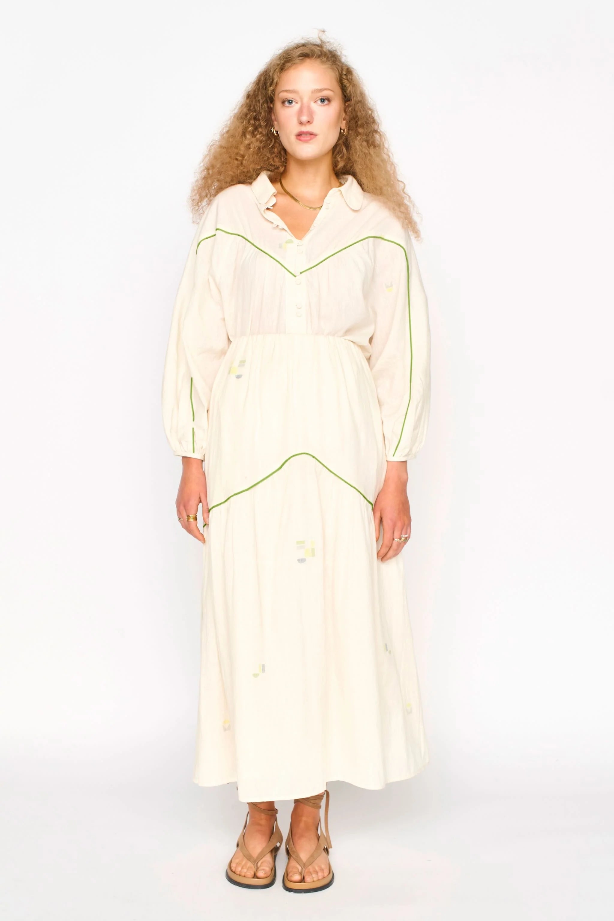 Midland Top in Lime Jamadani