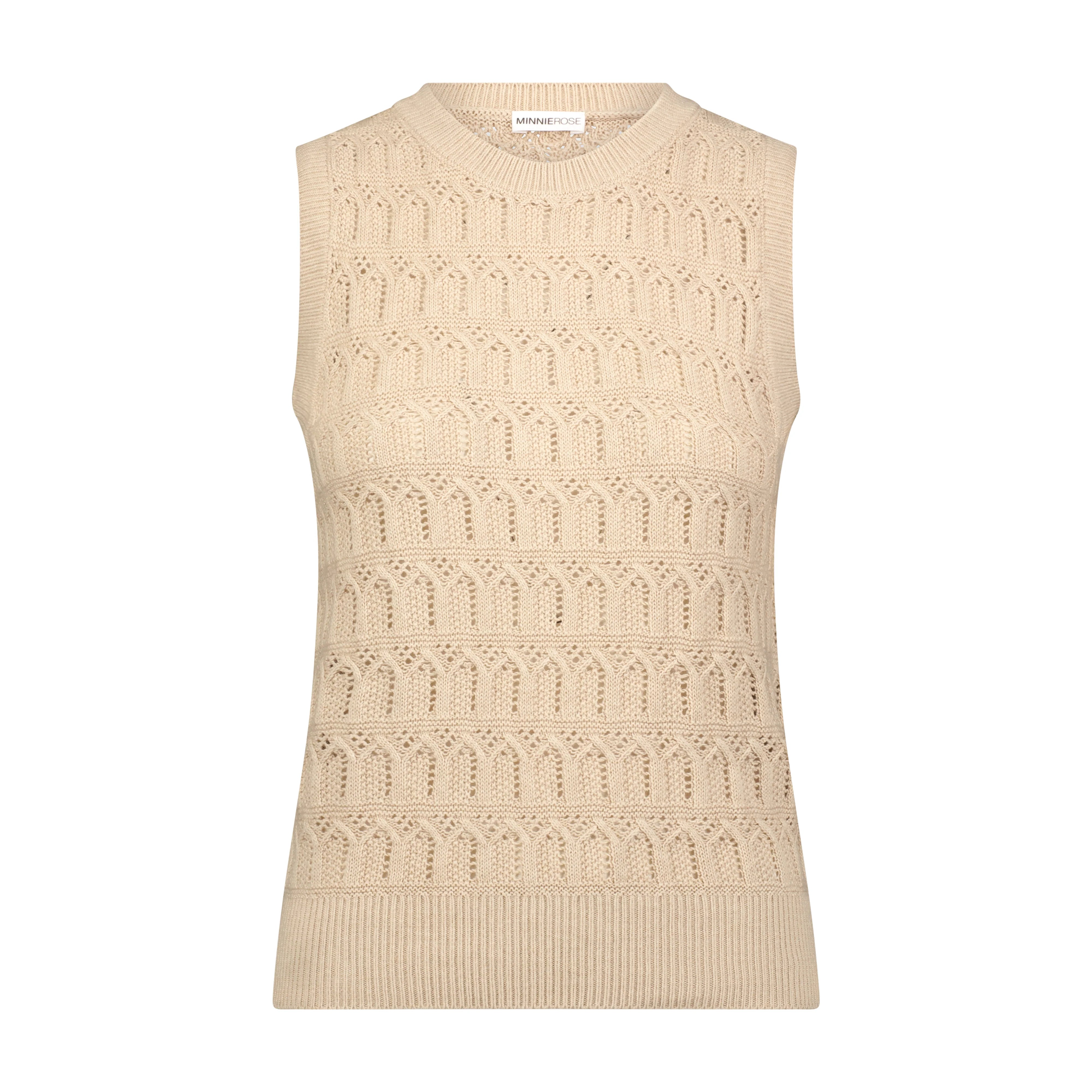 Cotton Cashmere Pointelle Tank