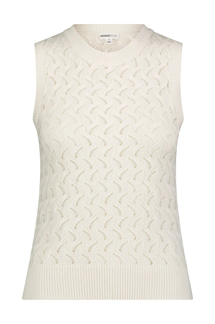 Cotton Cashmere Pointelle Tank