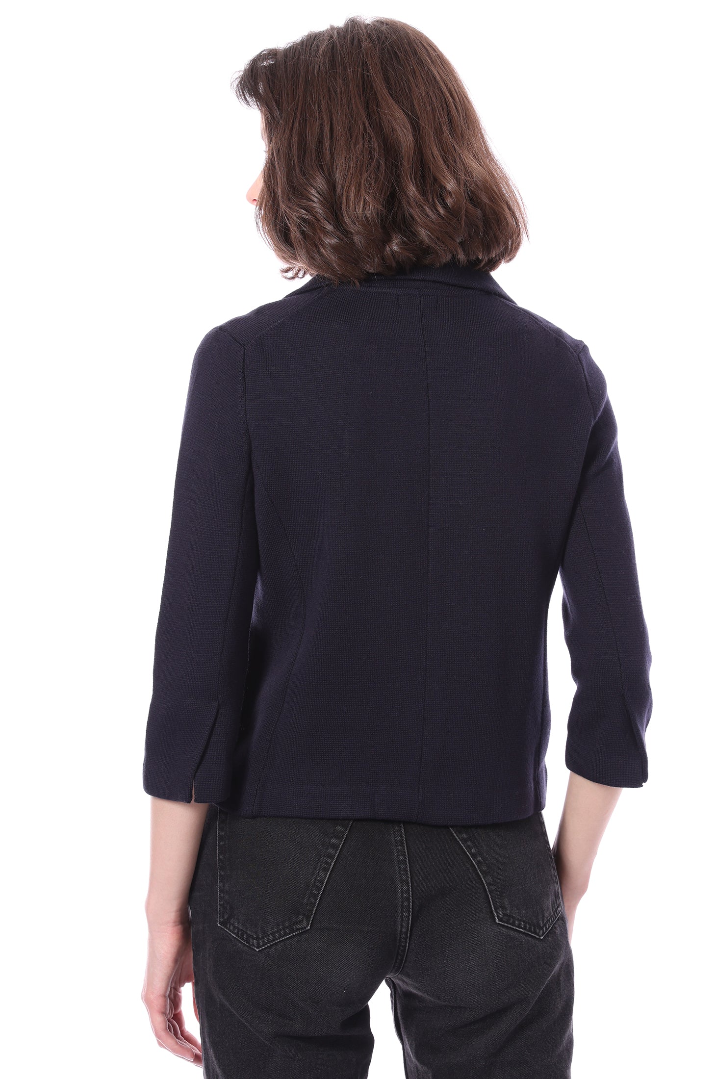 Cotton Blend Shrunken Blazer