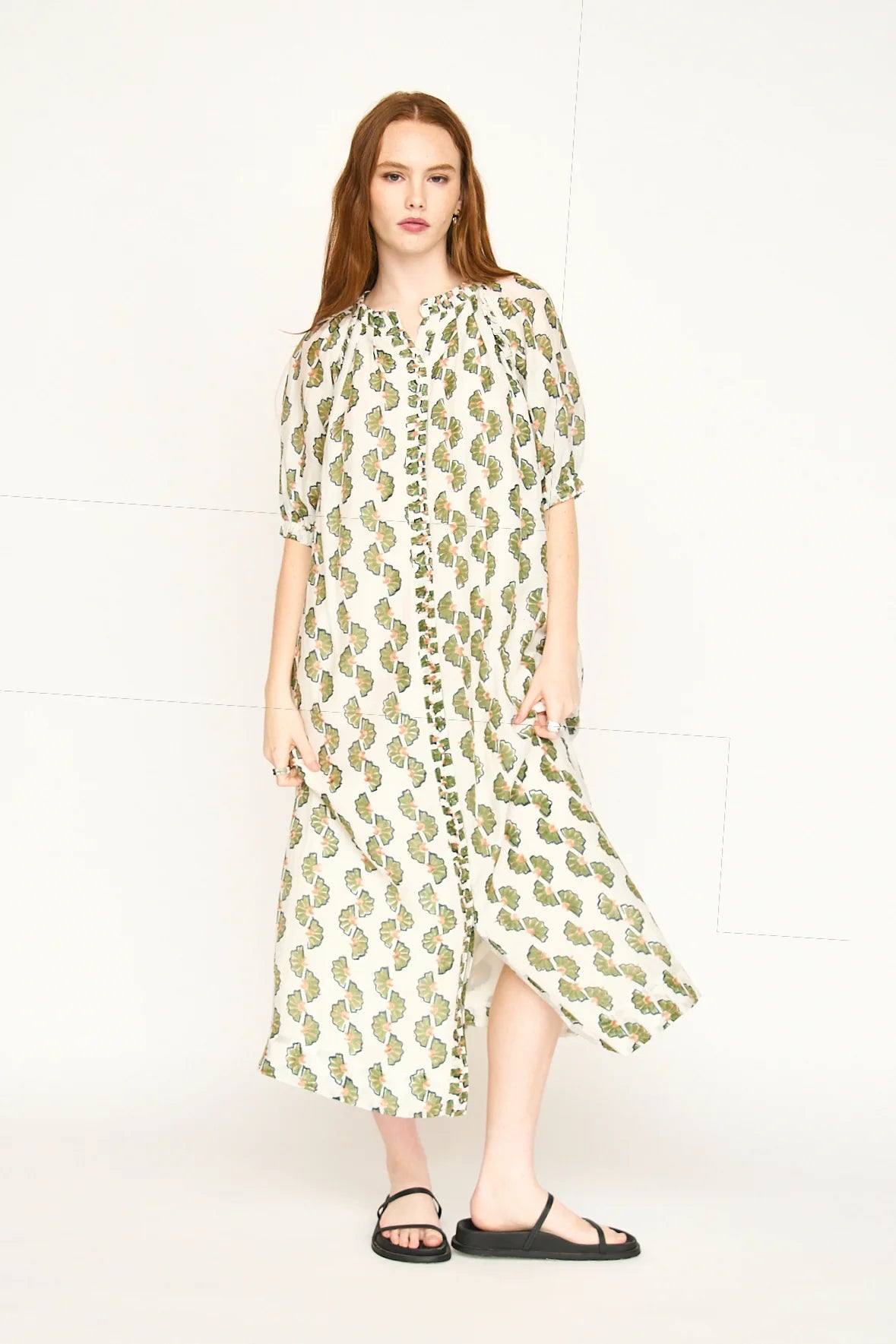 Somerset Dress In Dill Orchard