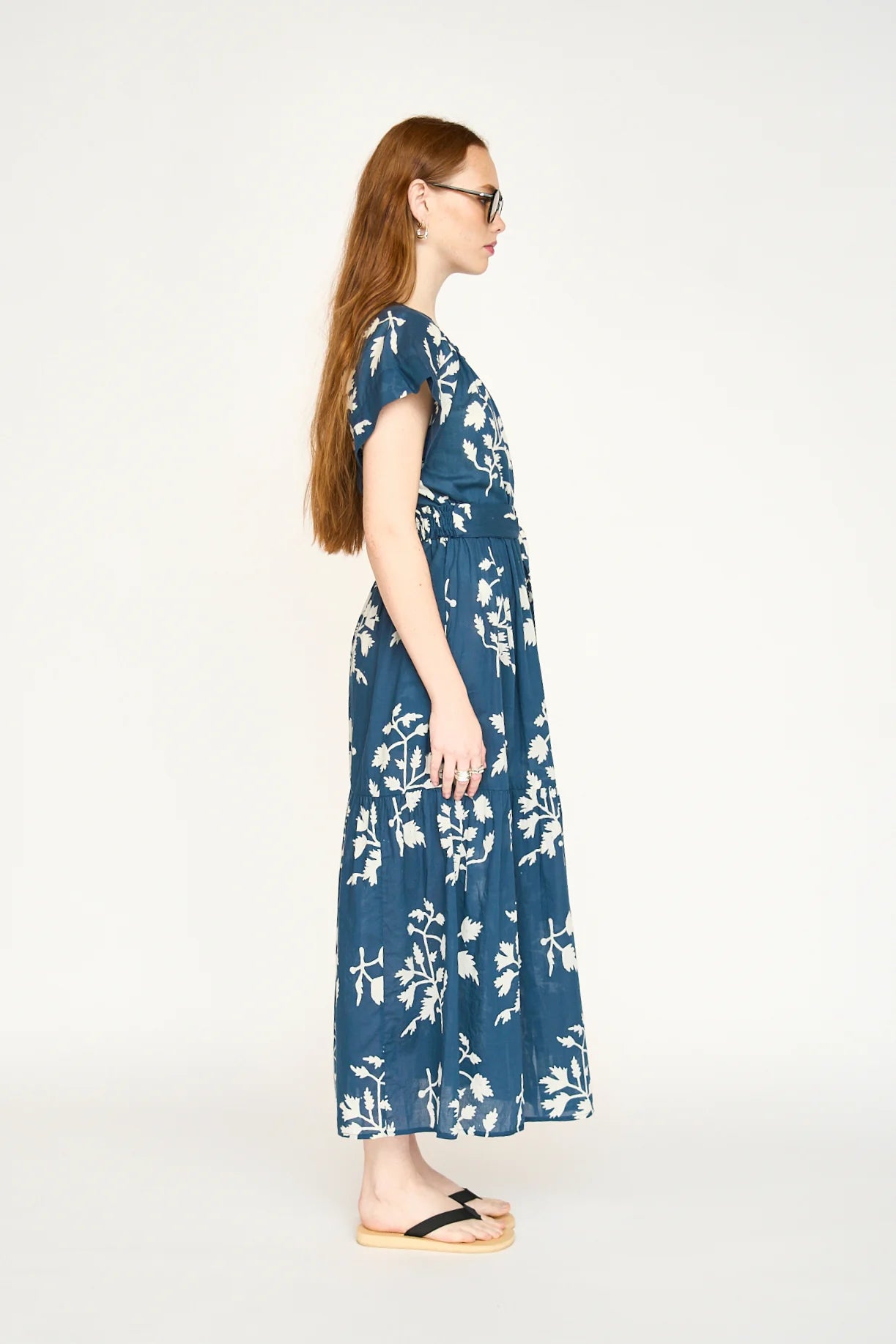 Vienna Maxi Dress in Navy Fig