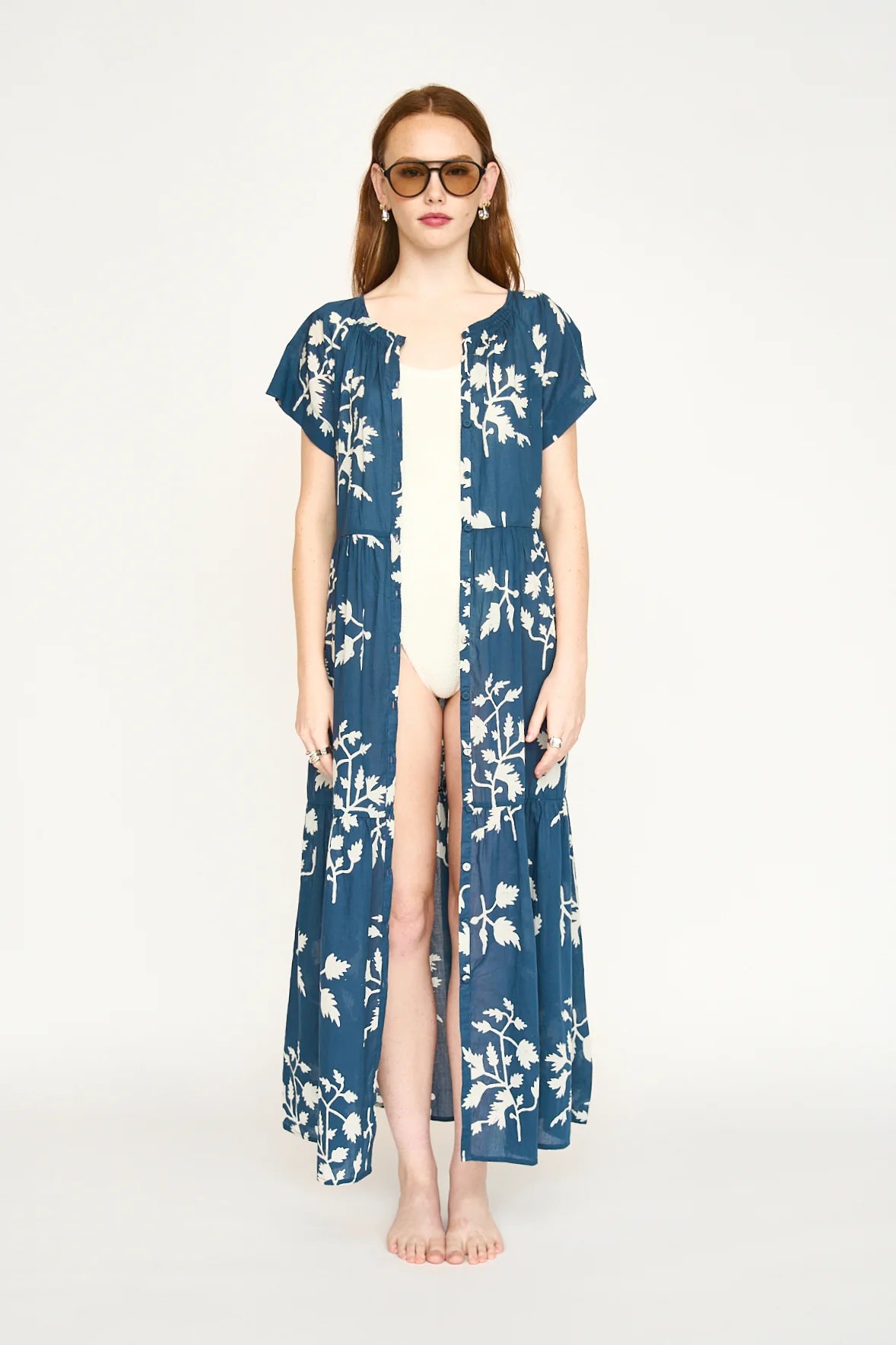Vienna Maxi Dress in Navy Fig