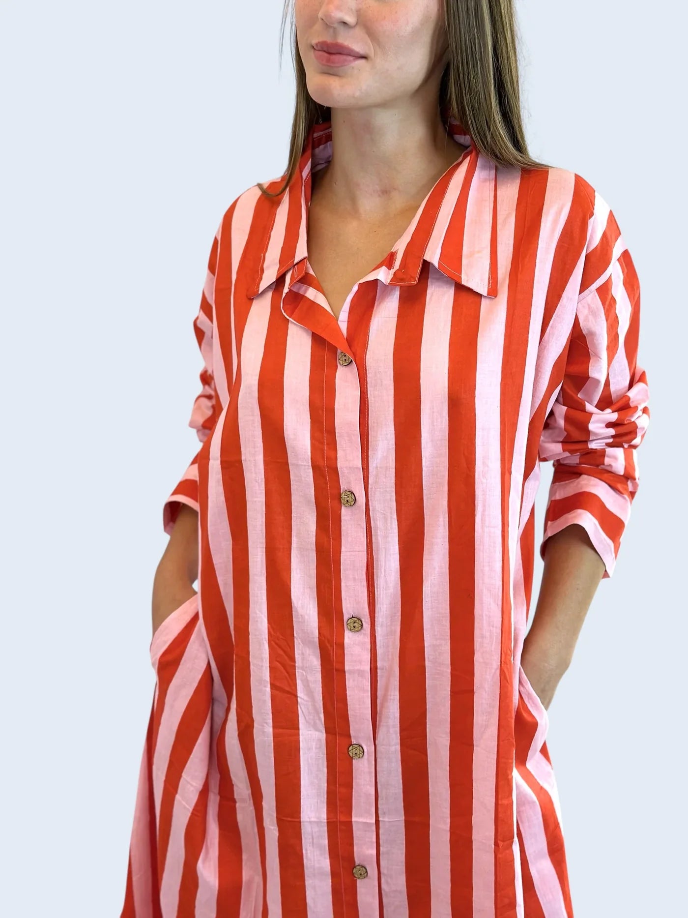 Shirt Dress in Pepper