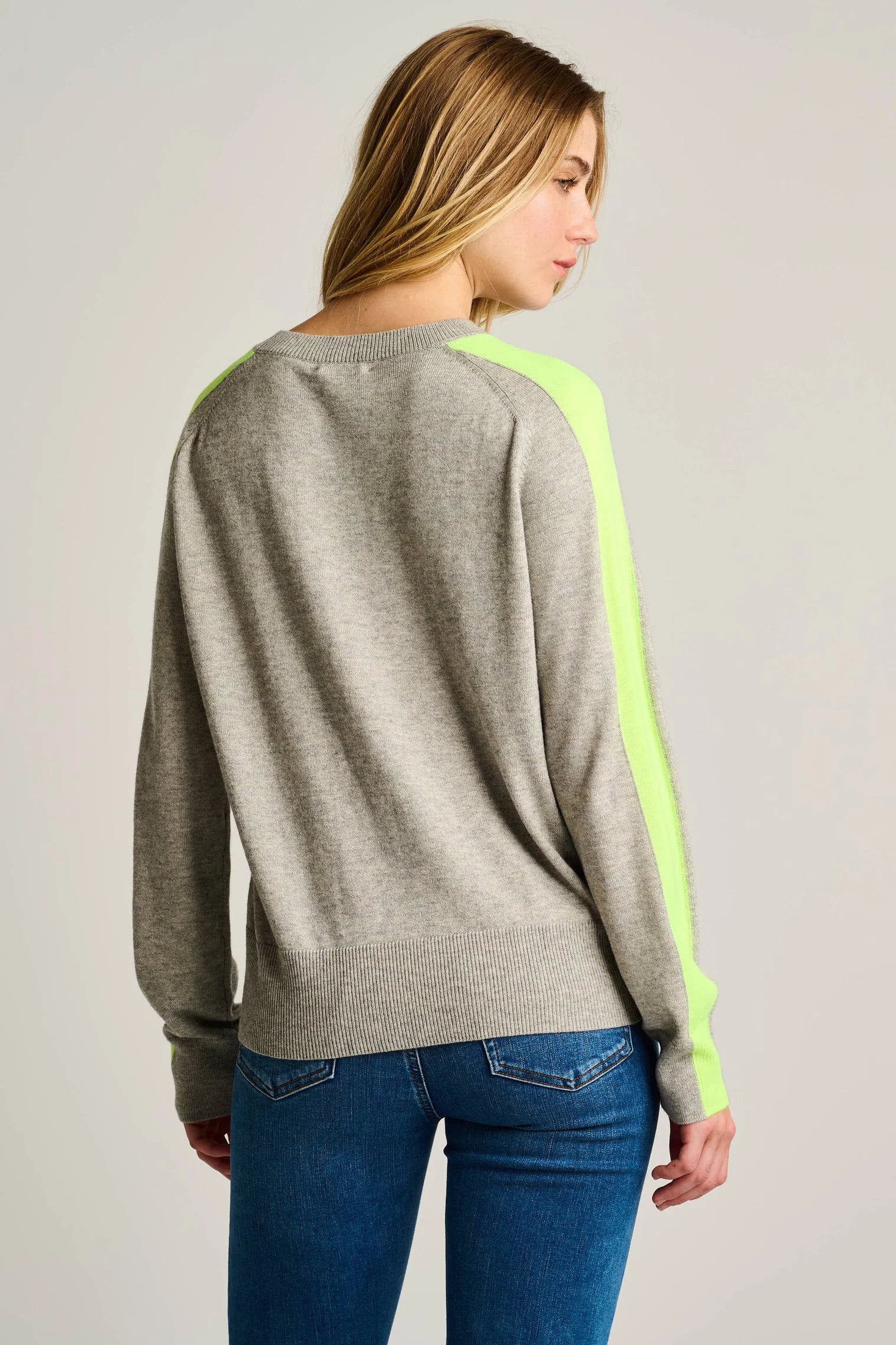 Stripefull Sweater in Fog