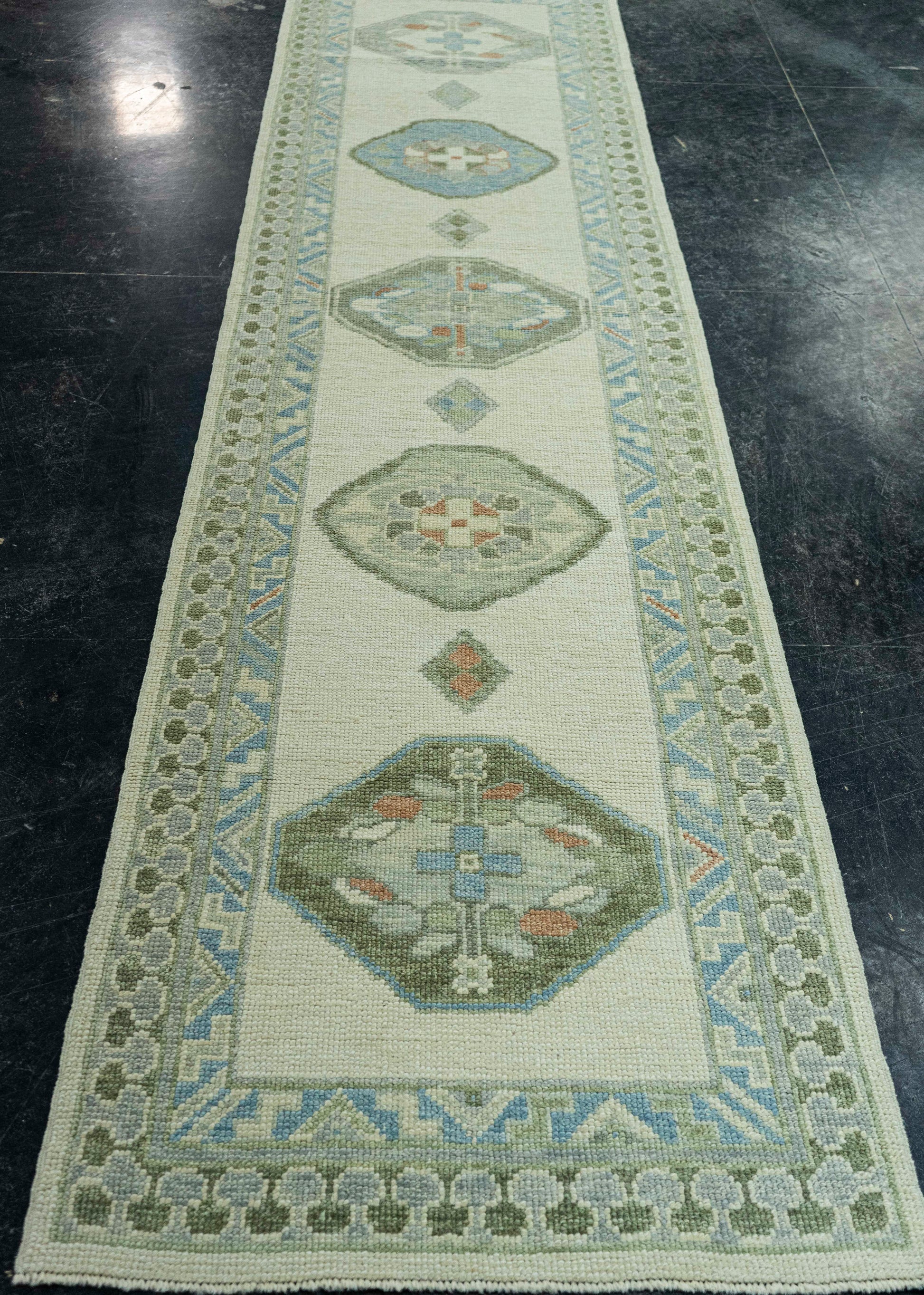 Turkish Oushak Runner 2'7" x 10'8"