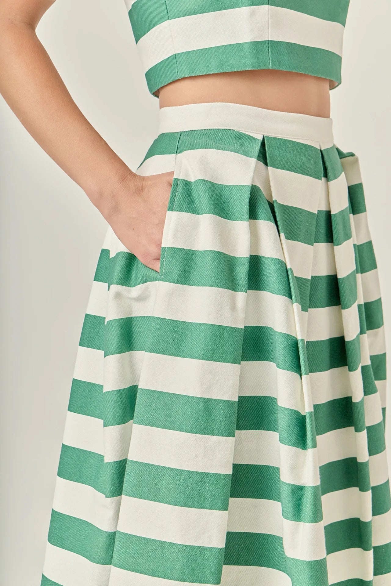 Bold Stripe Midi Skirt
