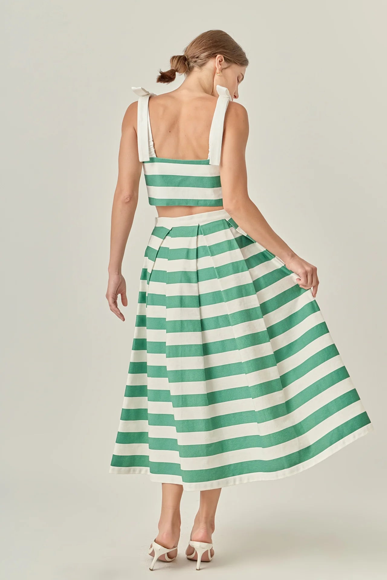 Bold Stripe Midi Skirt