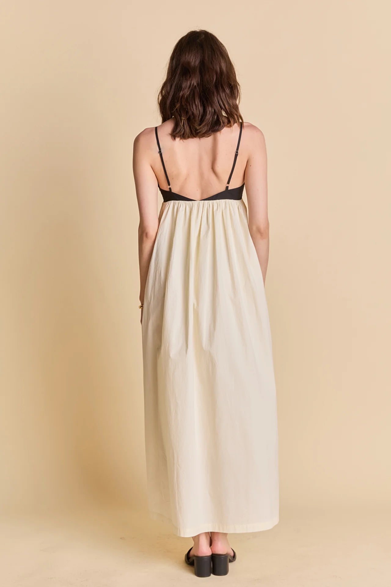 Color Block Sleeveless Maxi Dress