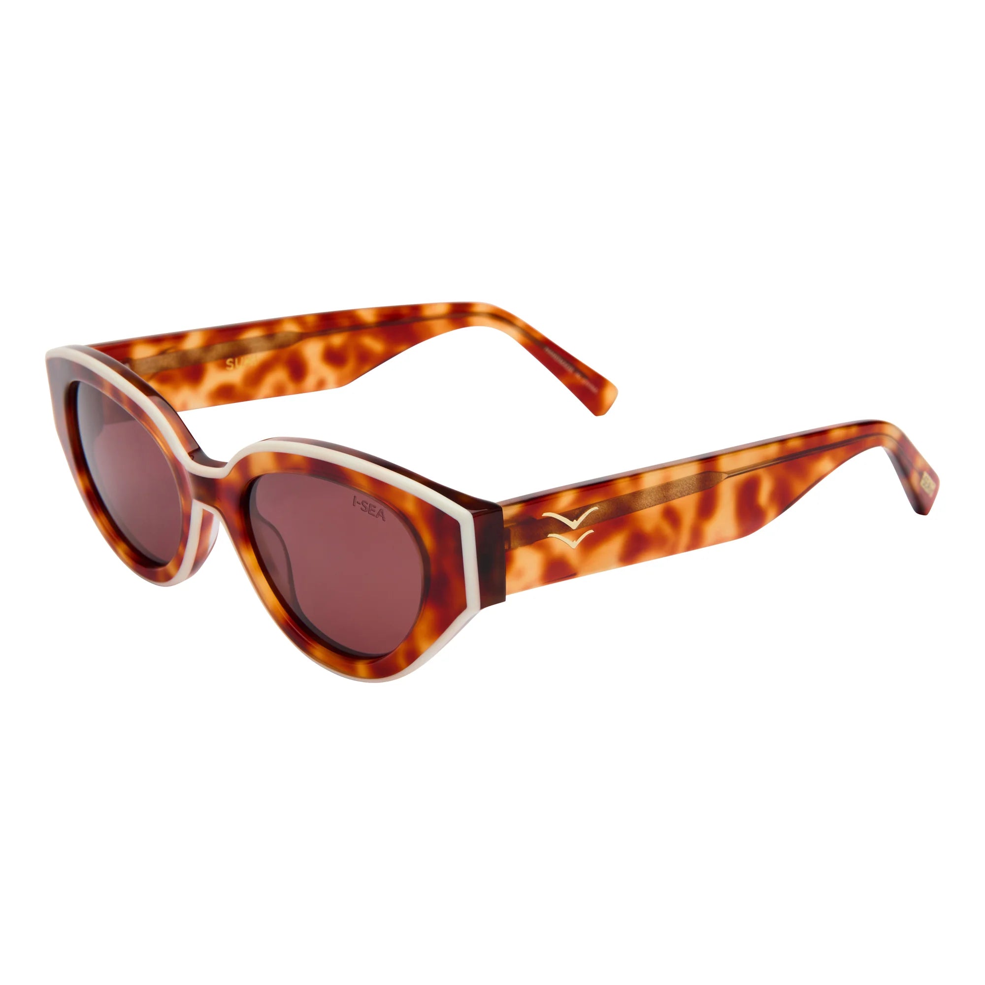 Suki Honey Tort/Plum Sunglasses