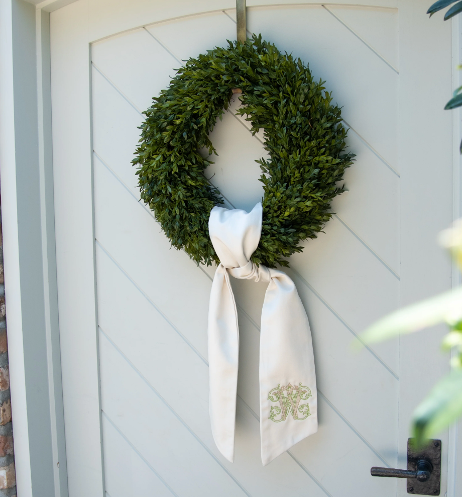 Ivory Wreath Sash