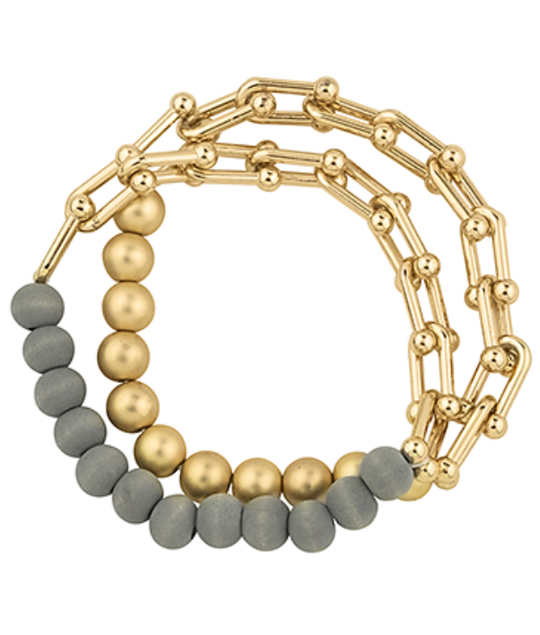 Ball & Chain Stretch Bracelet